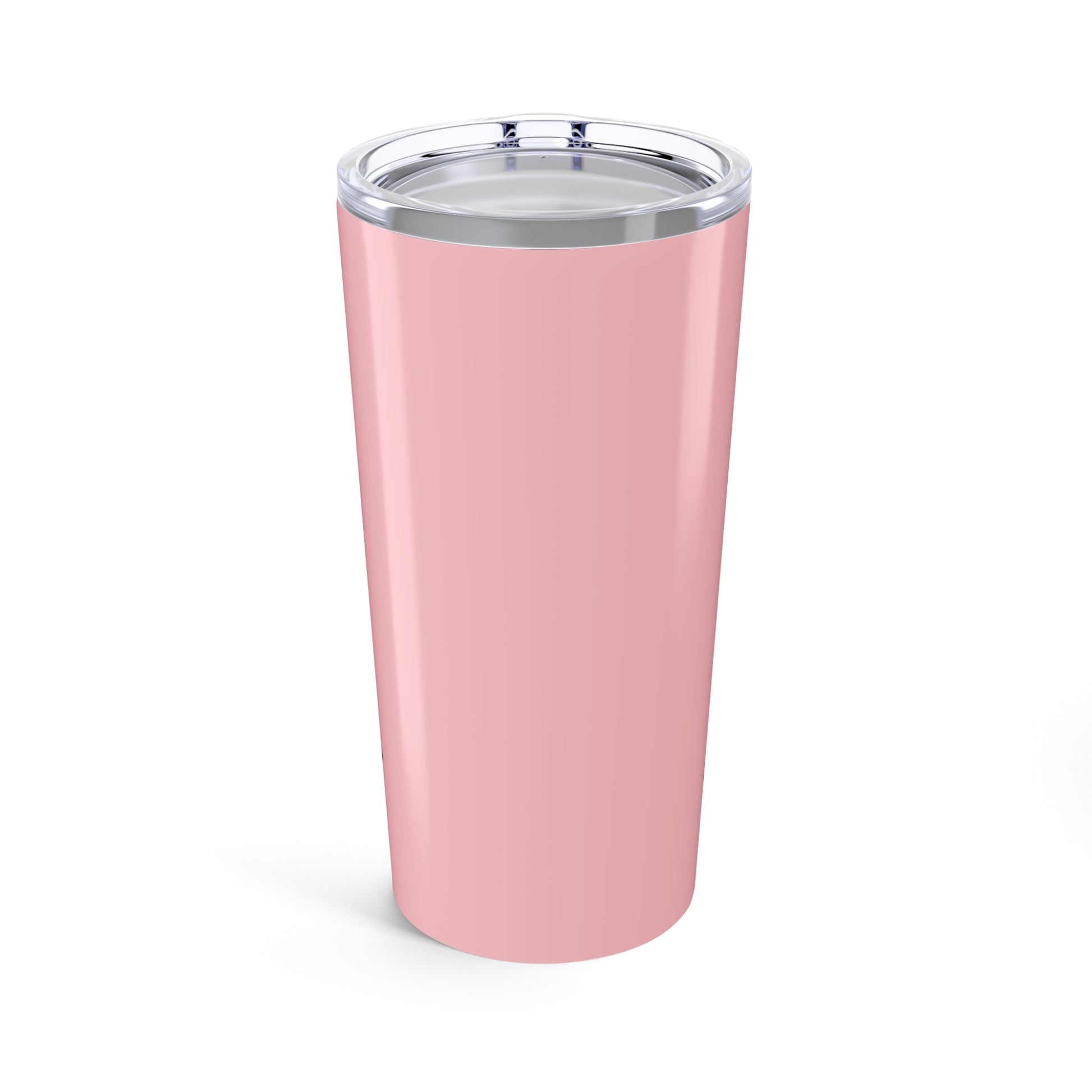 Pink tumbler with a clear lid on a Pink background