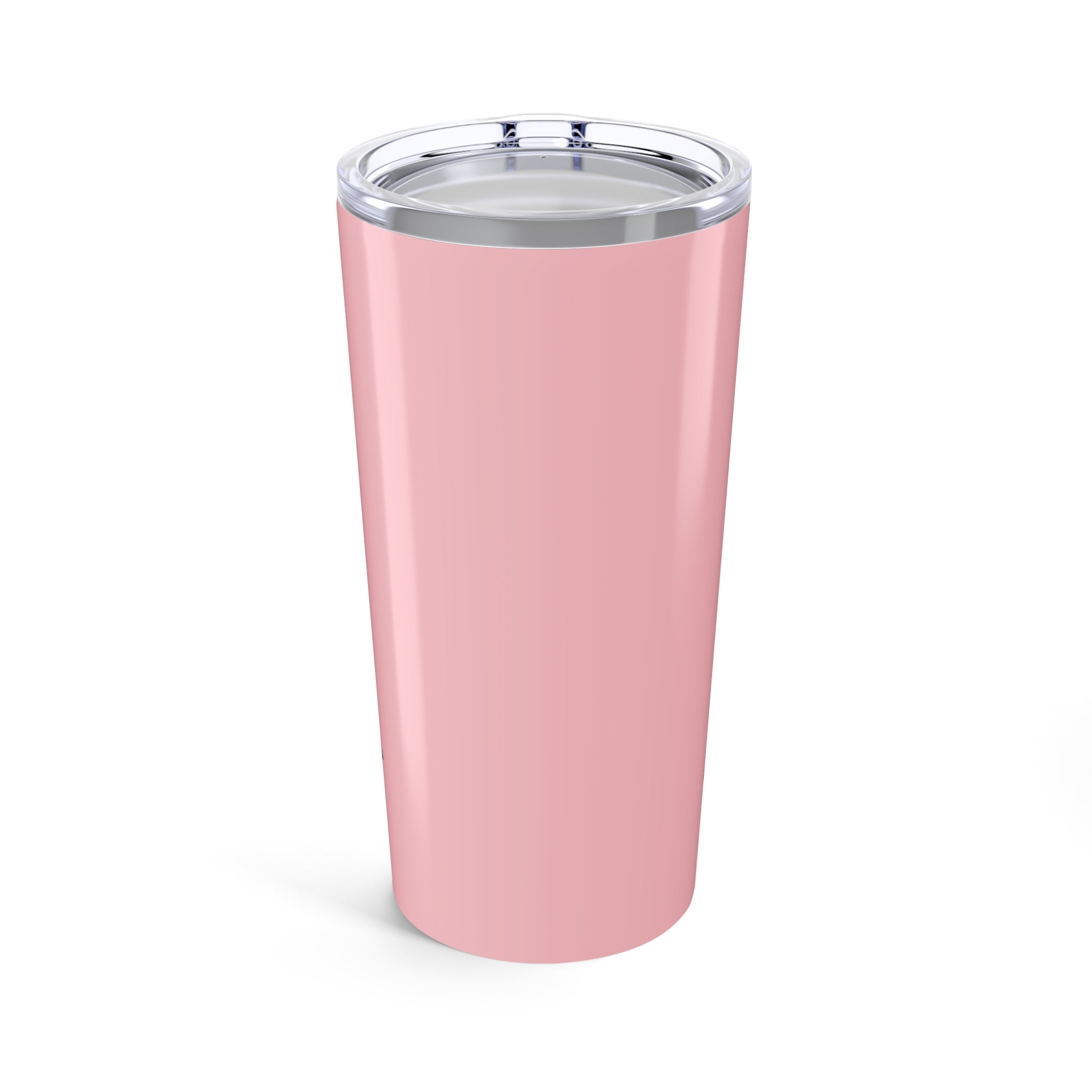 Pink tumbler with a clear lid on a Pink background
