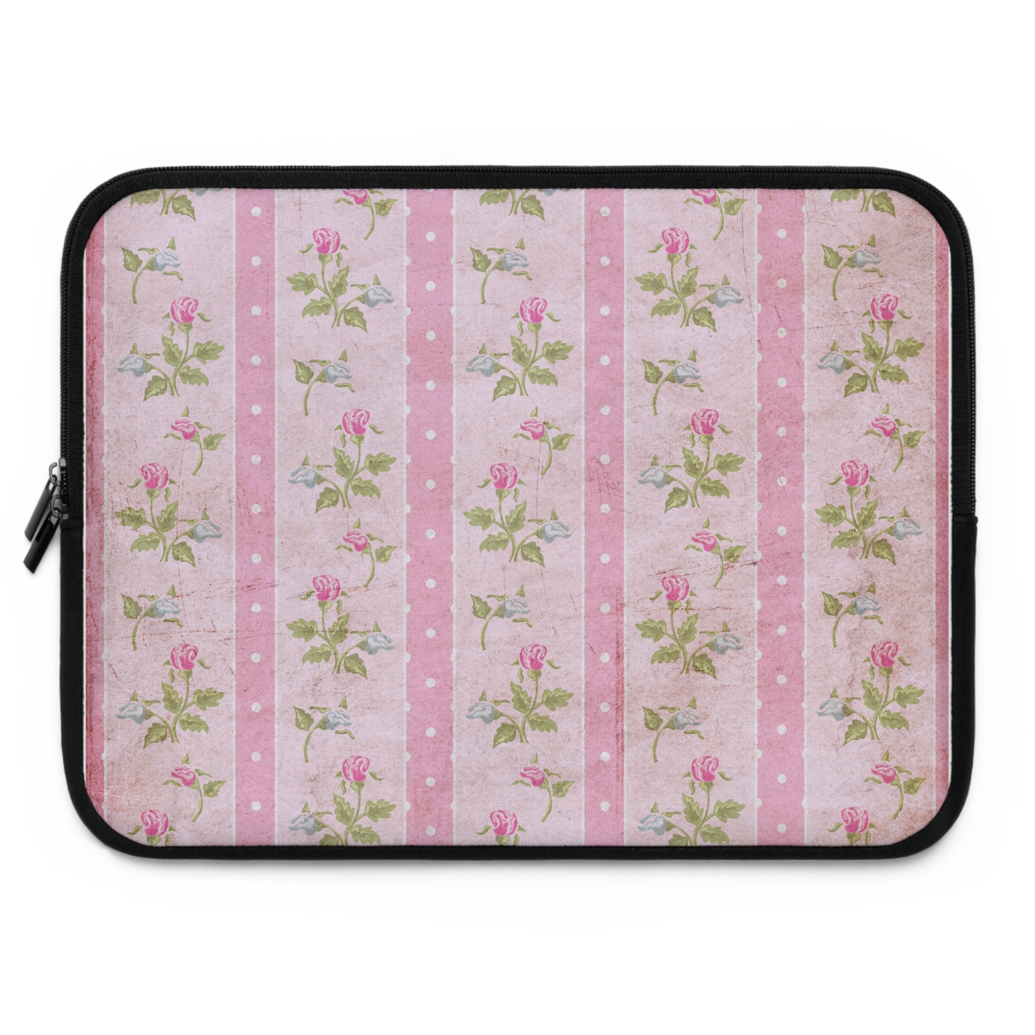 Floral Laptop Sleeve - Vintage Rose Design, Computer Carry Case, Laptop Bag, Floral Tech Accessory, Unique Gift for Her