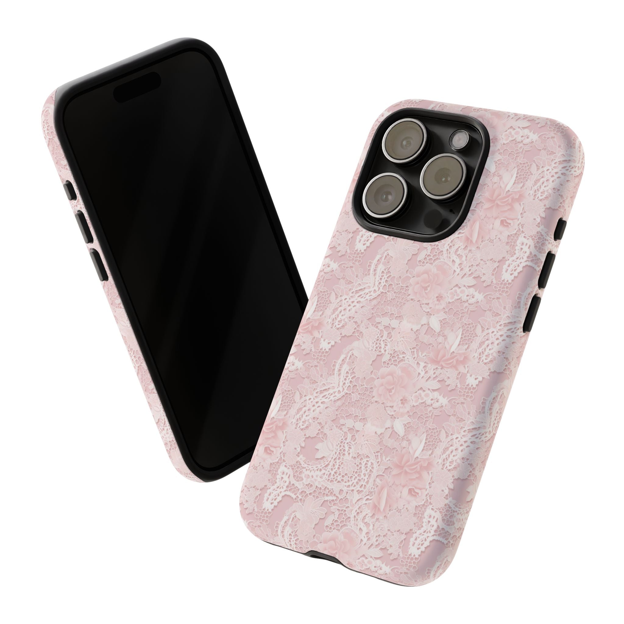 Customizable: Pink Floral Phone Case, Stylish Tough Cases, Unique Gift for Her, Cute Phone Accessories, Floral Tech Cover