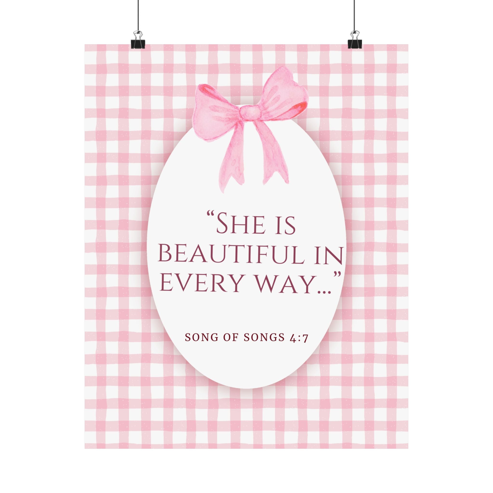 Inspirational Wall Art Poster, Motivational Decor, Gift for Her, Perfect Dorm Decor, Christian Home Decoration