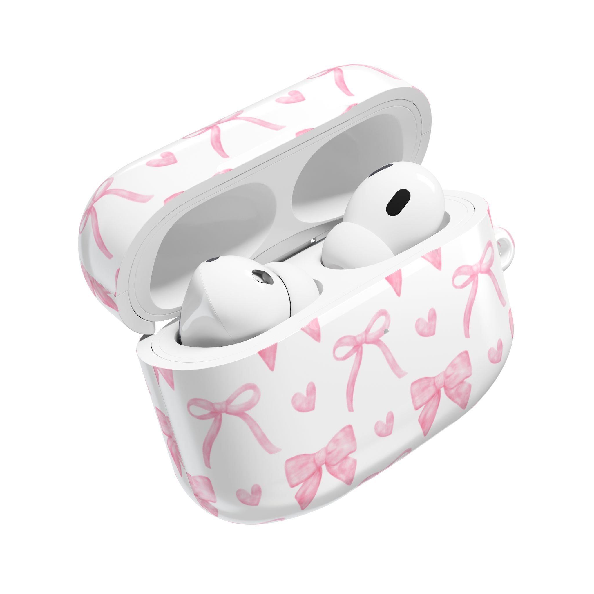 Cute Pink Bow AirPod Case Protectors, Aesthetic Earbuds Cover, Gift for Her, Stylish Tech Accessory