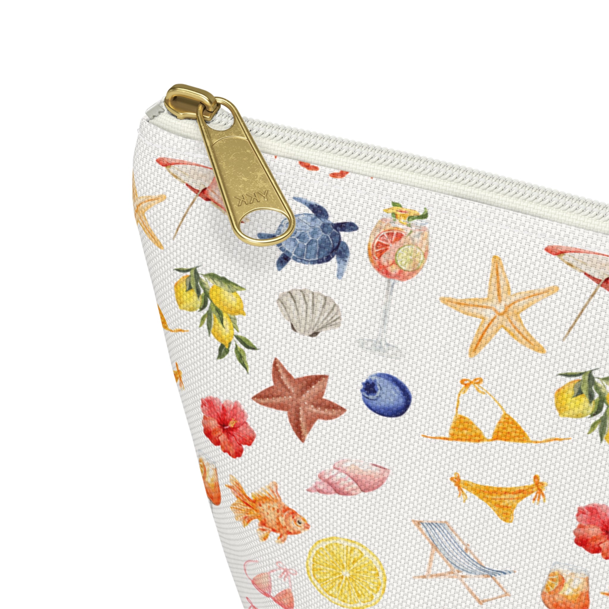Customizable Beach-Themed Accessory/Makeup Pouch