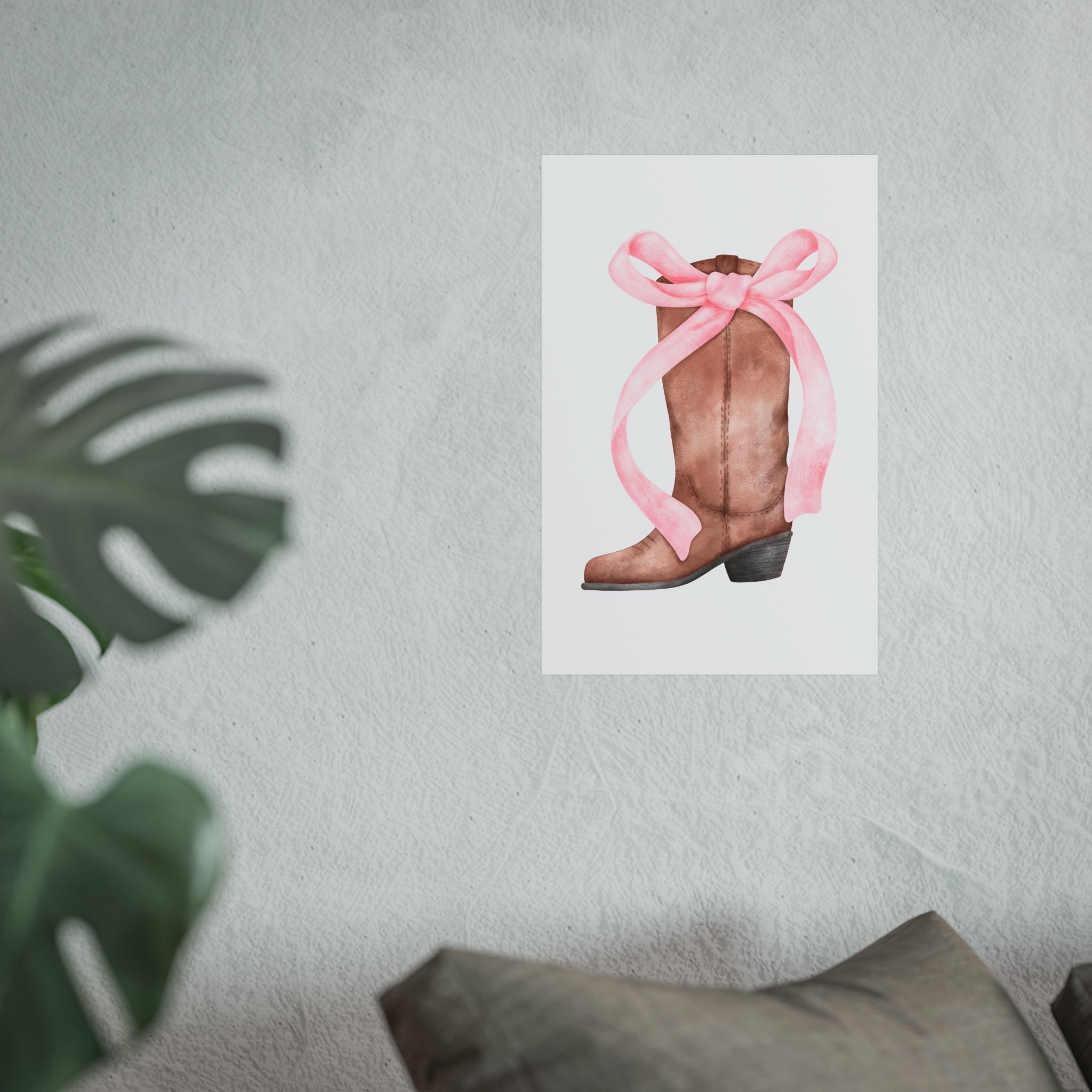 Cowgirl Coquette Bow Poster