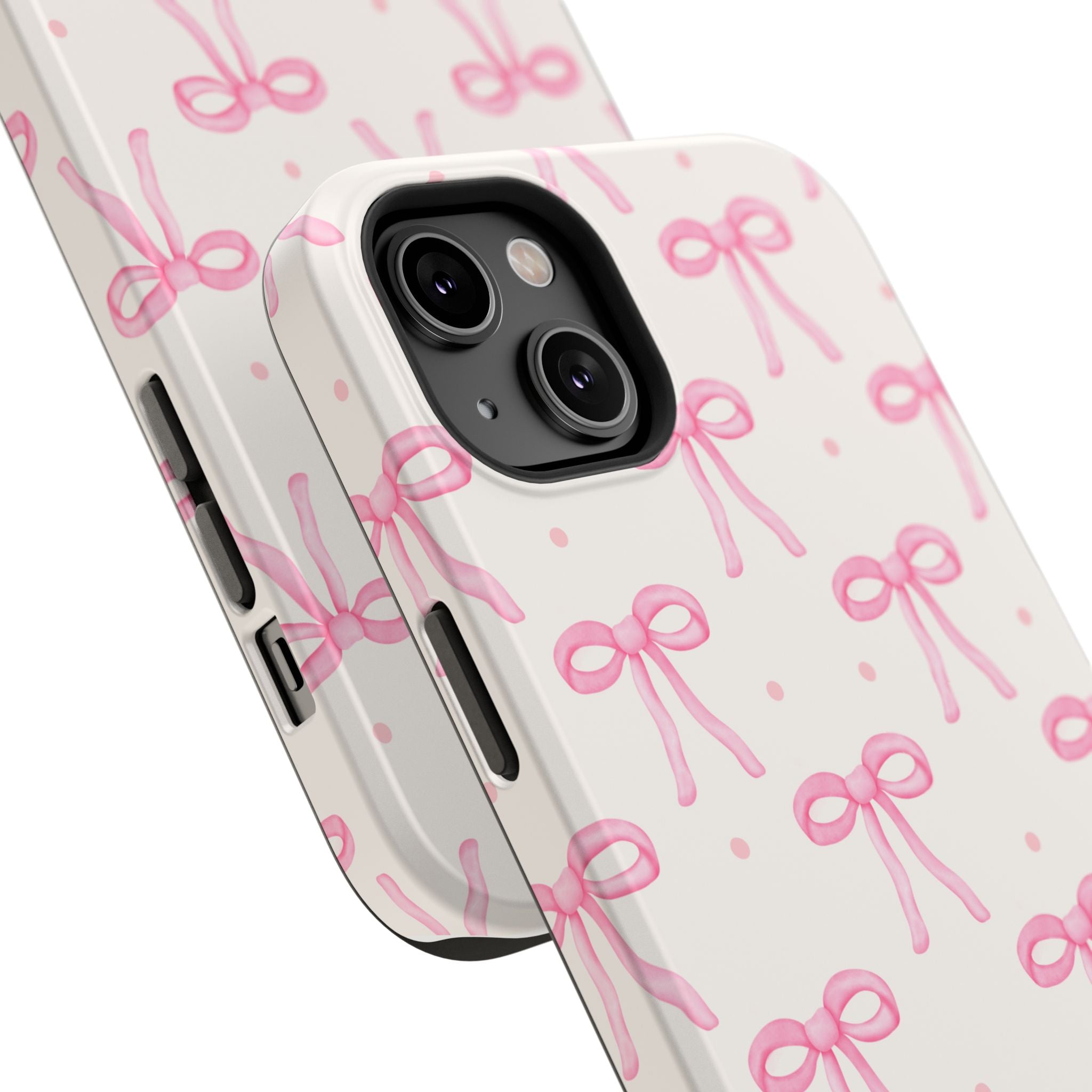 Customizable: Cute Pink Bow Impact-Resistant Phone Case