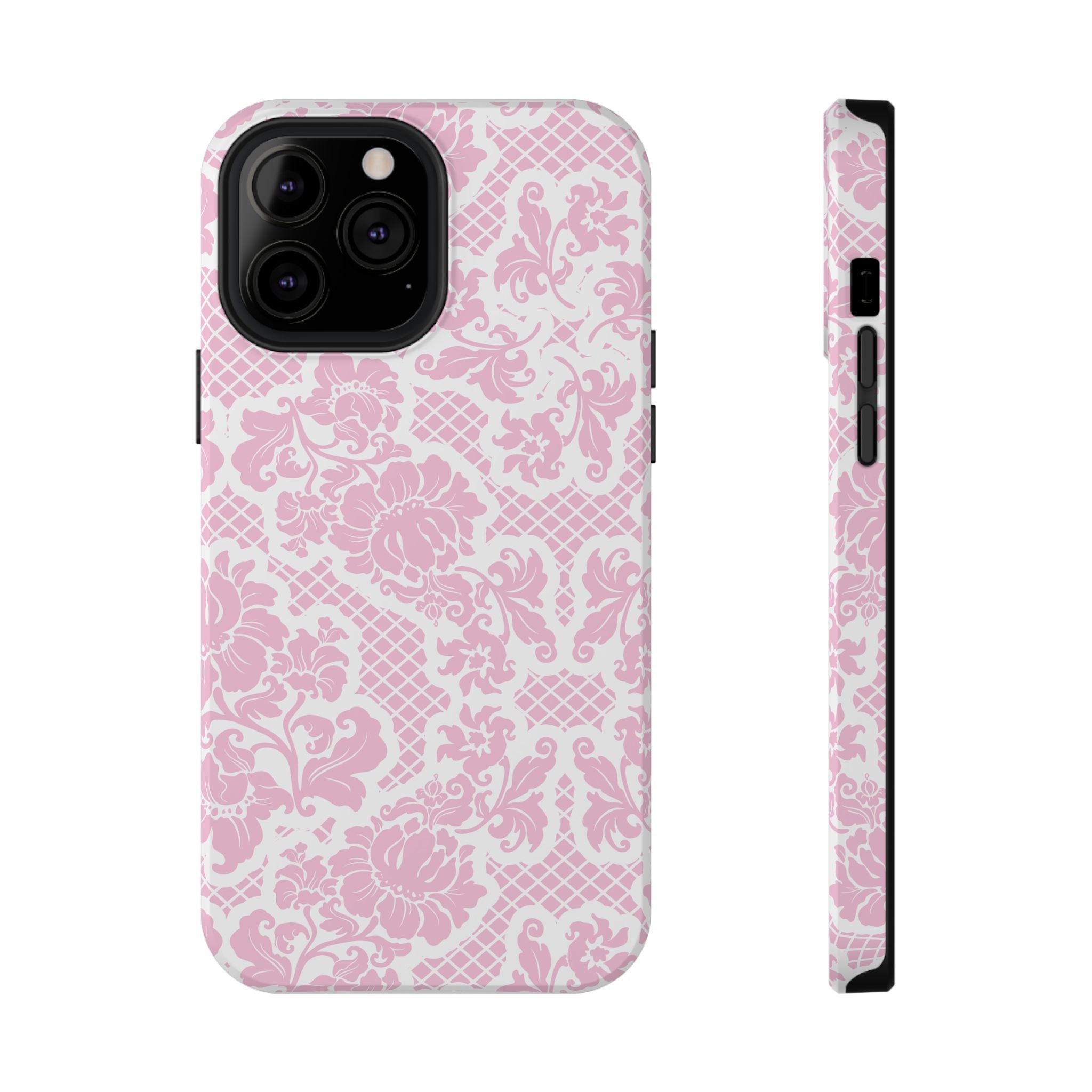 Customizable: Pink Lace Inspired Elegantly Chic Impact-Resistant Case