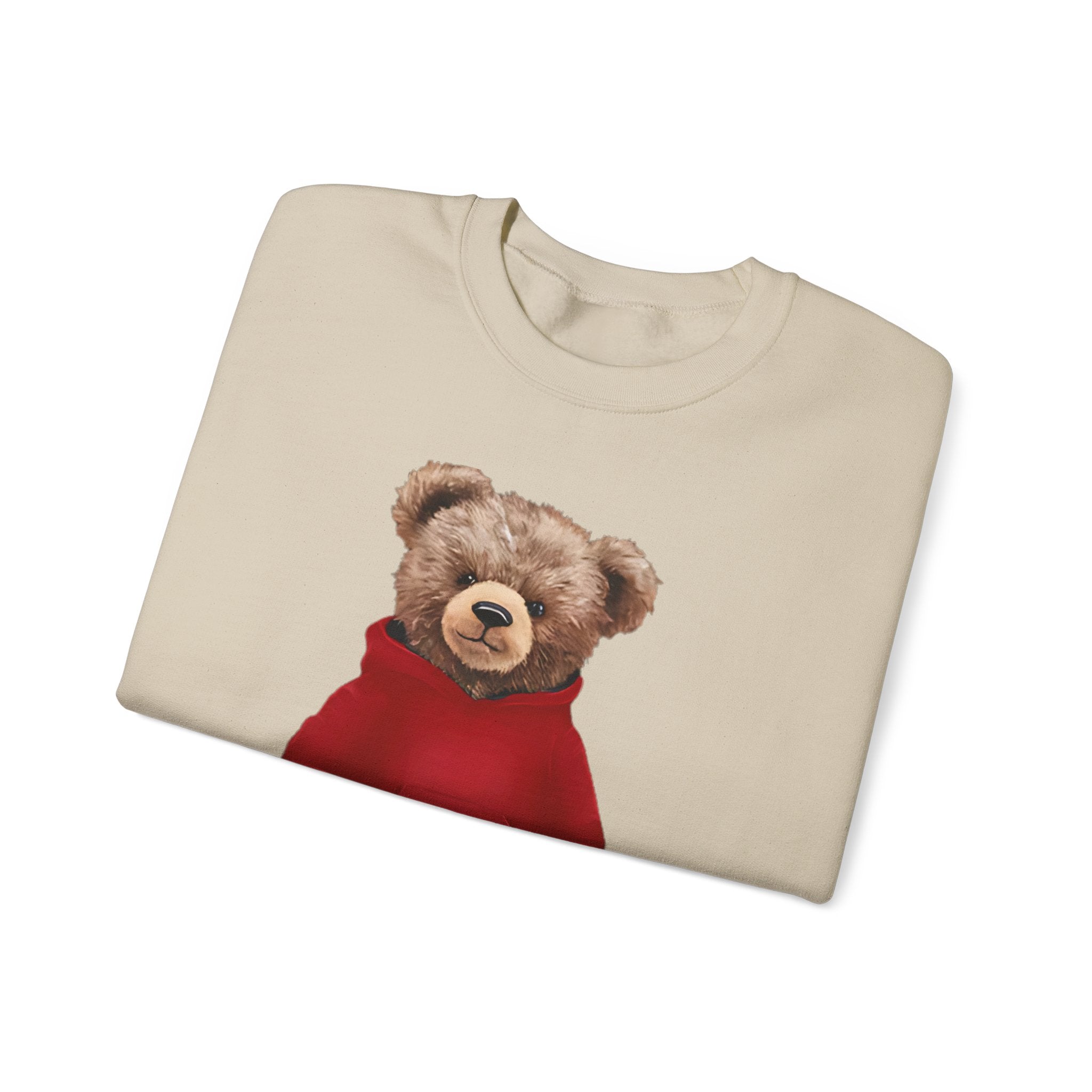CUSTOMIZABLE: Cozy Bear Red Hoodie Sweatshirt Crewneck