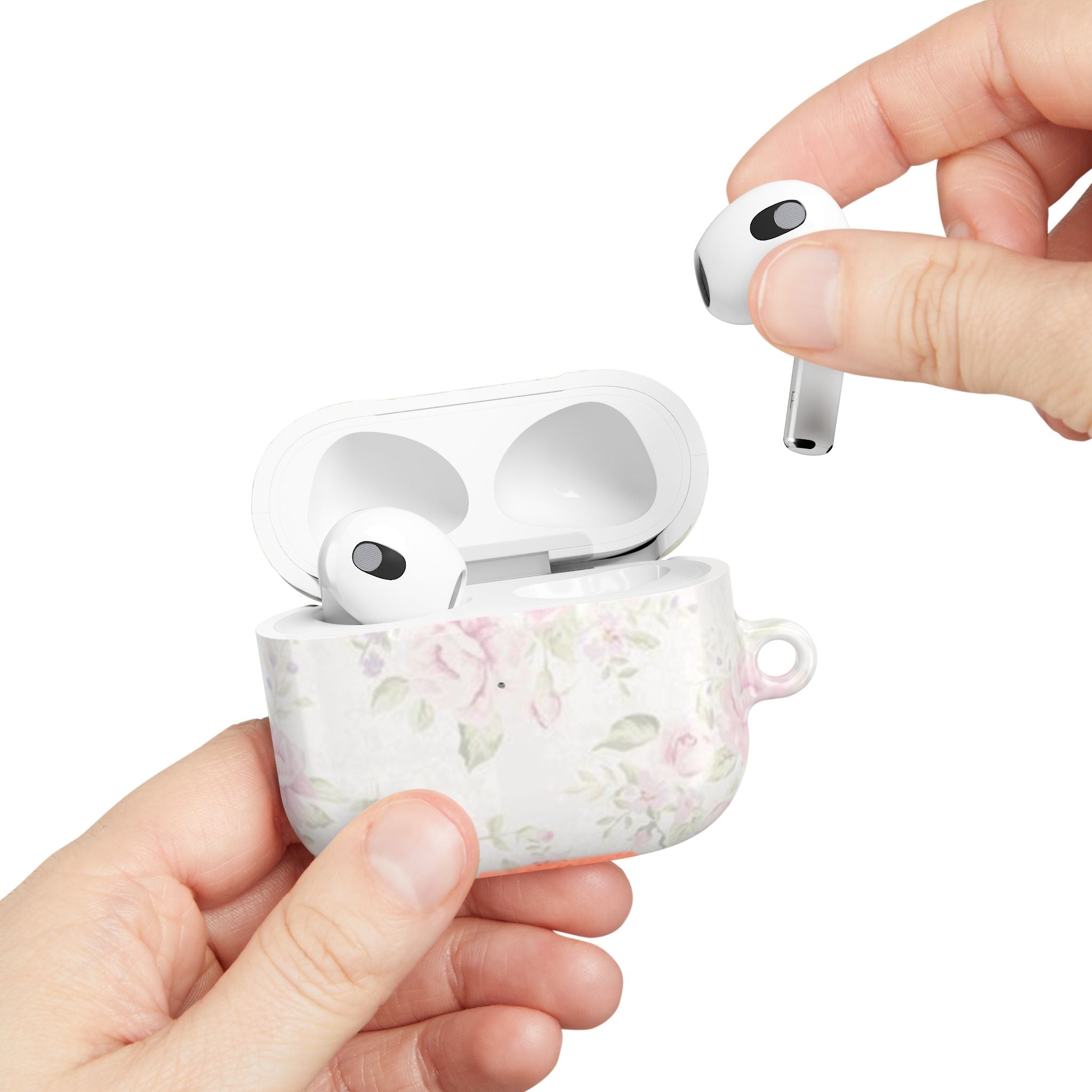 Floral AirPod Case, Elegant Wireless Earbuds Case, Flower Design AirPods Cover, Cute Tech Accessory, Gift for Her, Custom Earbud Case
