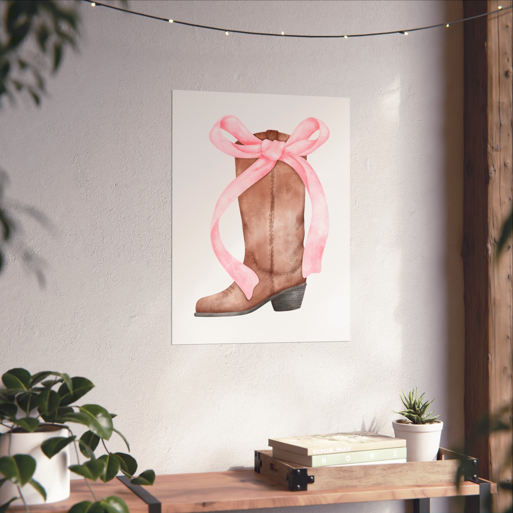 Cowgirl Coquette Bow Poster