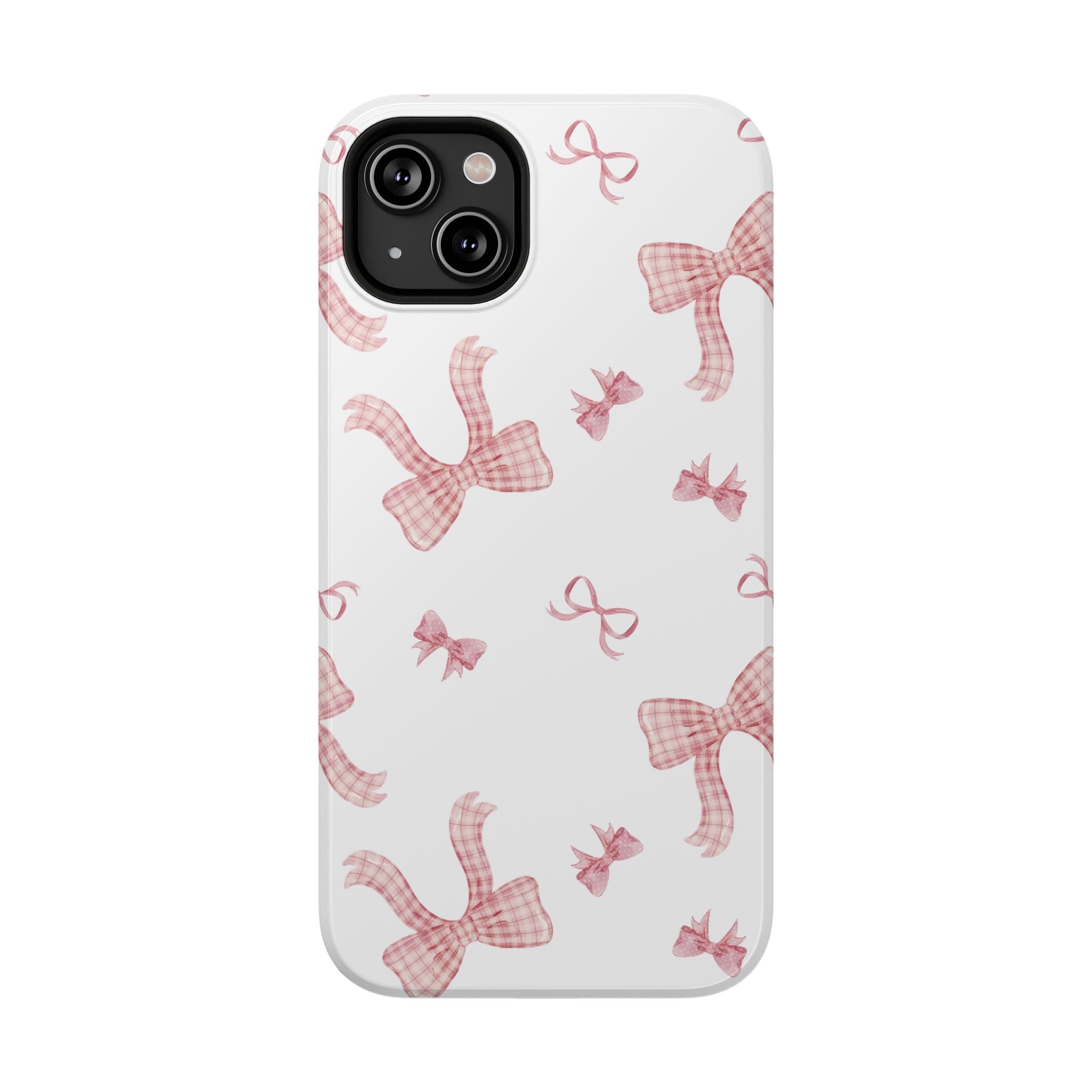 Customizable: Gingham Chic Bow Pattern Phone Case