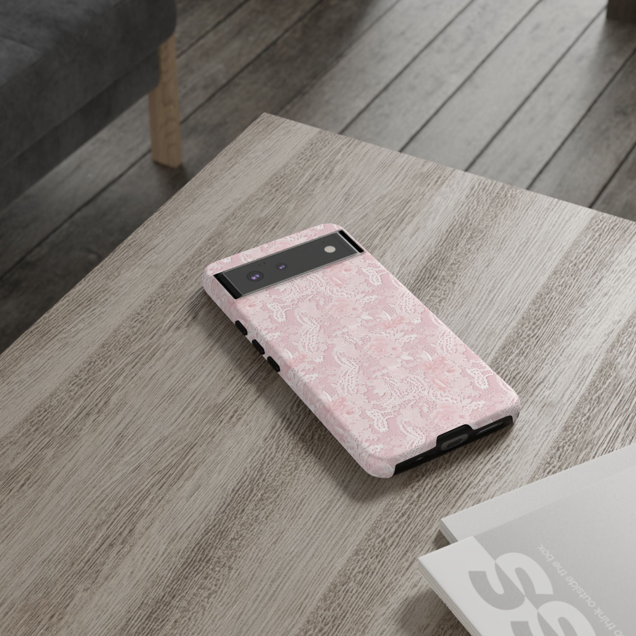 Customizable: Pink Floral Phone Case, Stylish Tough Cases, Unique Gift for Her, Cute Phone Accessories, Floral Tech Cover