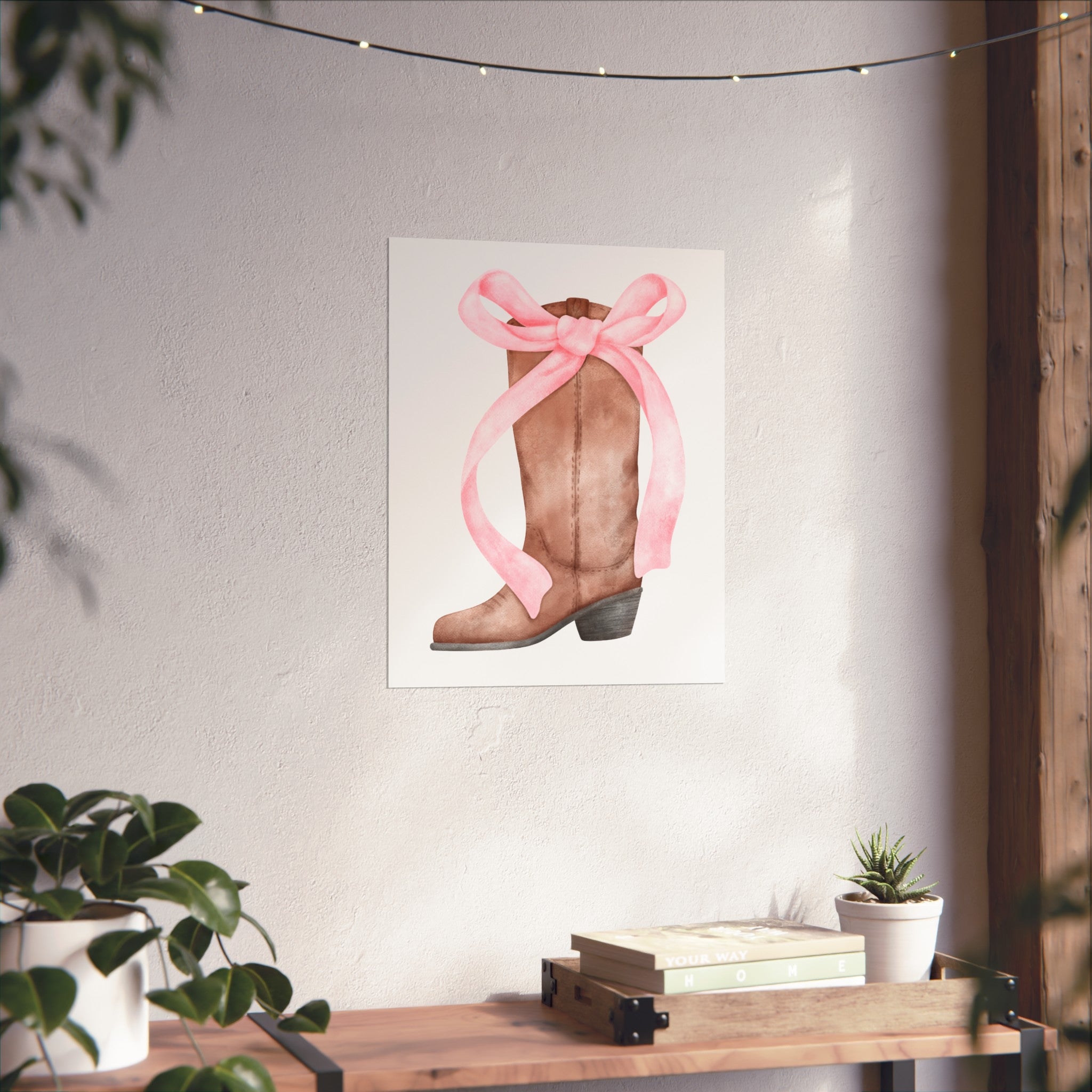 Cowgirl Coquette Bow Poster