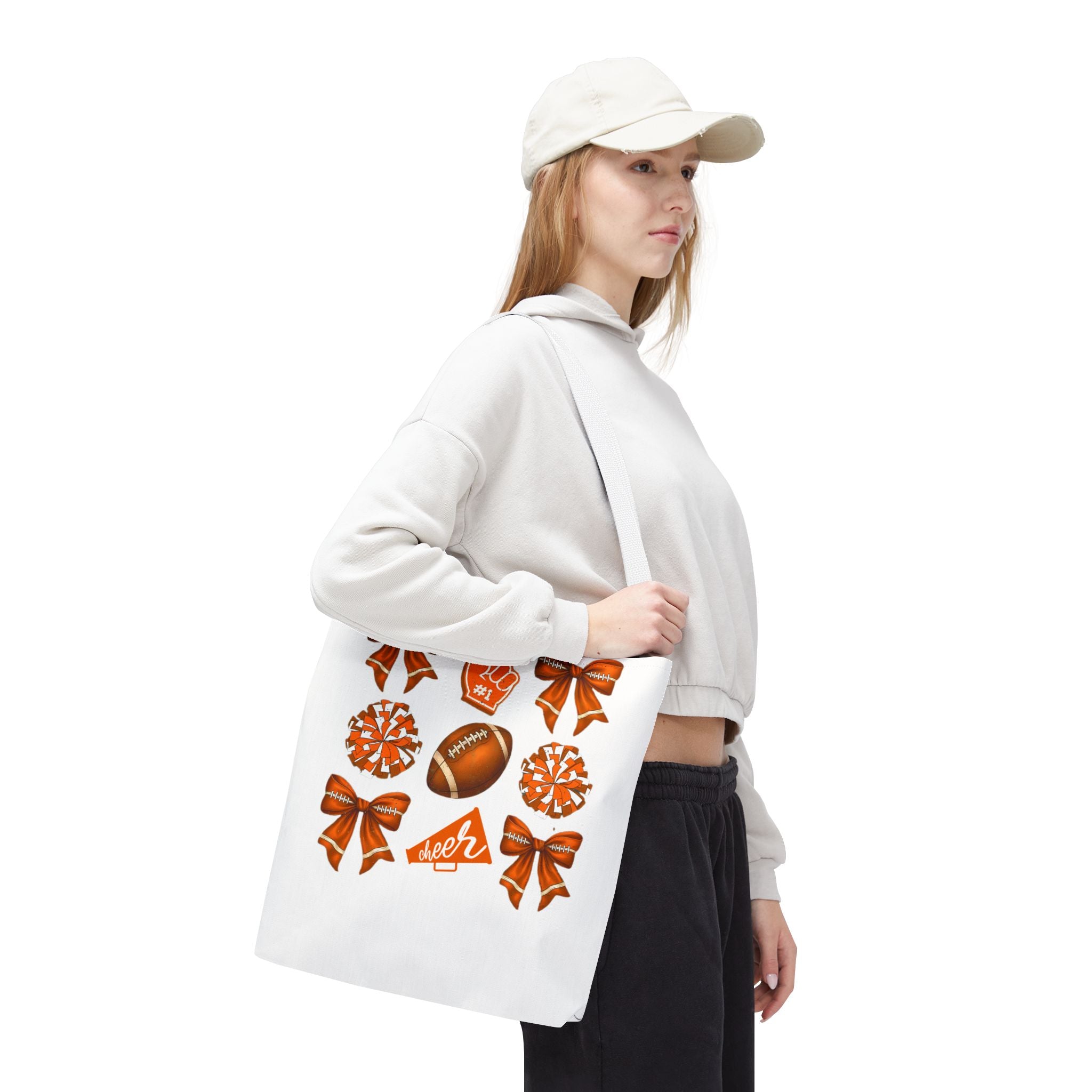 Orange Themed Game Day Tote Bag - College Commitment & Graduation Gift - School Pride Design
