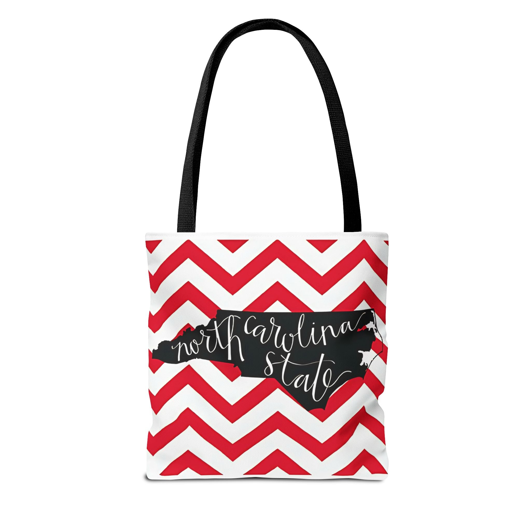 North Carolina Tote Bag, Stylish Chevron Pattern, Beach Essentials, Reusable Grocery Bag, Gift for Travelers, Southern Charm