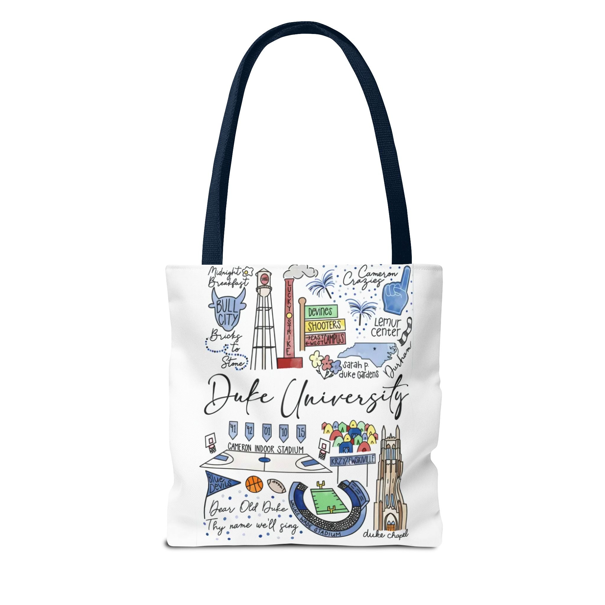 Duke University Tote Bag, College Spirit Bag, Campus Life Accessory, School Pride Gift, Eco-Friendly Shopping Bag