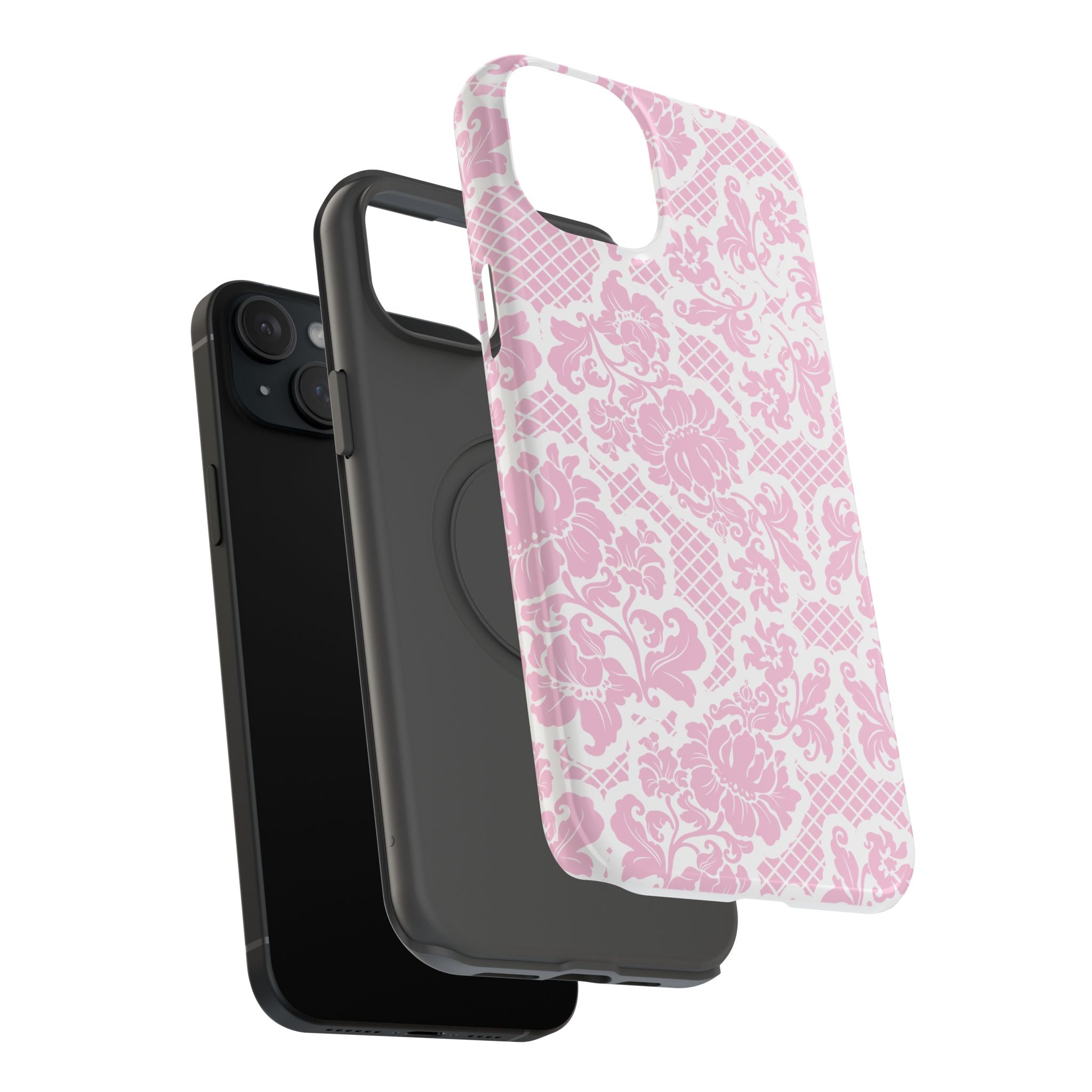 Customizable: Pink Lace Inspired Elegantly Chic Impact-Resistant Case