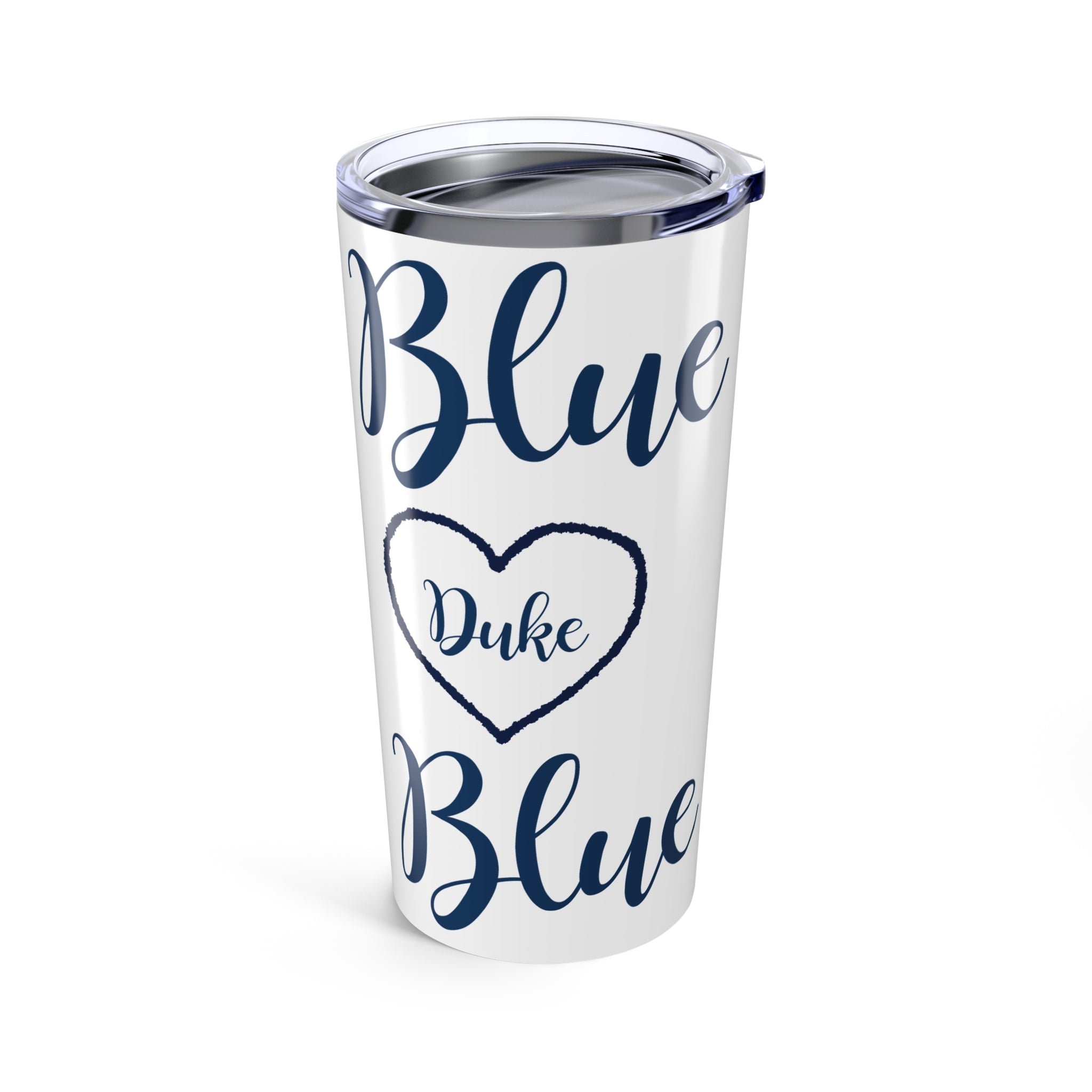 Duke Stylish 20oz Tumbler with Custom Monogram/Name, Perfect for Coffee Lovers, Great Gift for Birthdays, College Acceptance, College Gift