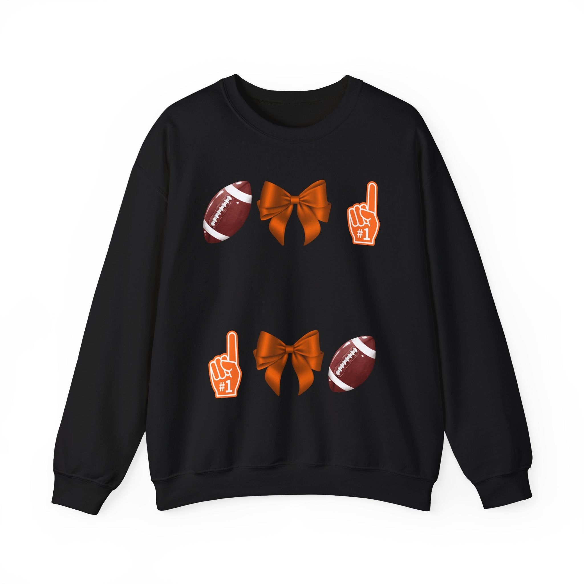 Customizable Orange Themed Game Day Spirit Sweatshirt