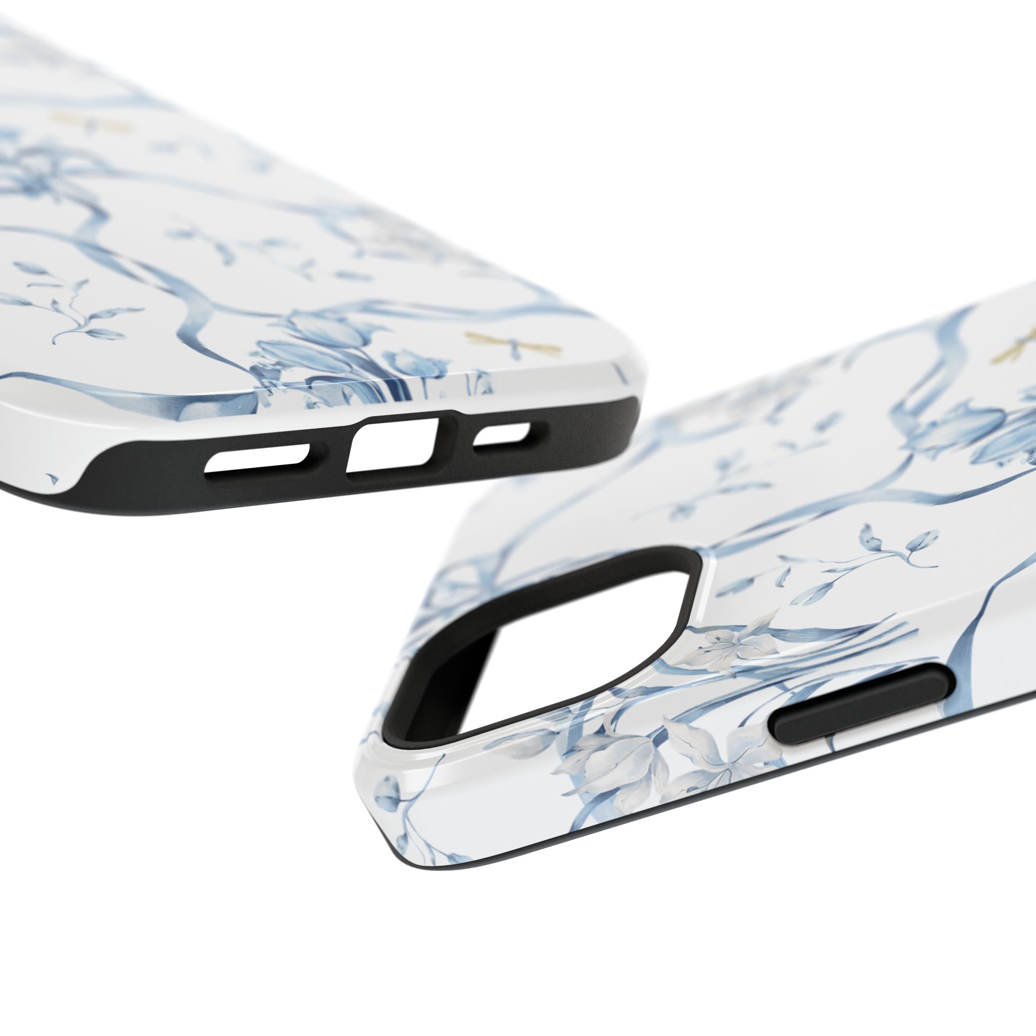 Customizable: Blue Floral-Inspired Phone Case