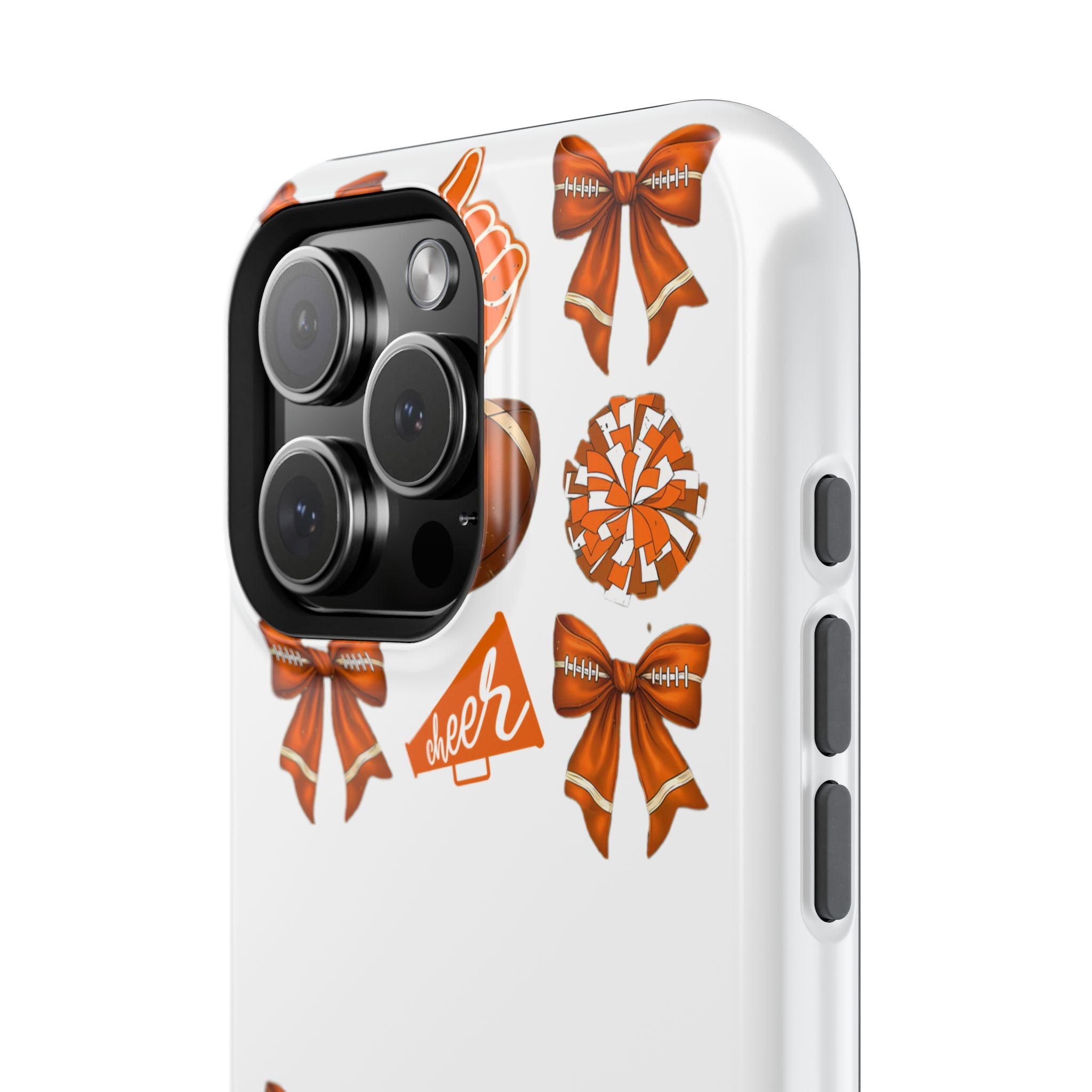 Customizable Orange-Themed Football Team Spirit Phone Case - Cheerful Accessories for Game Day, Unique Design for Fans, Sports Gift, Fall Celebrations, Team Pride