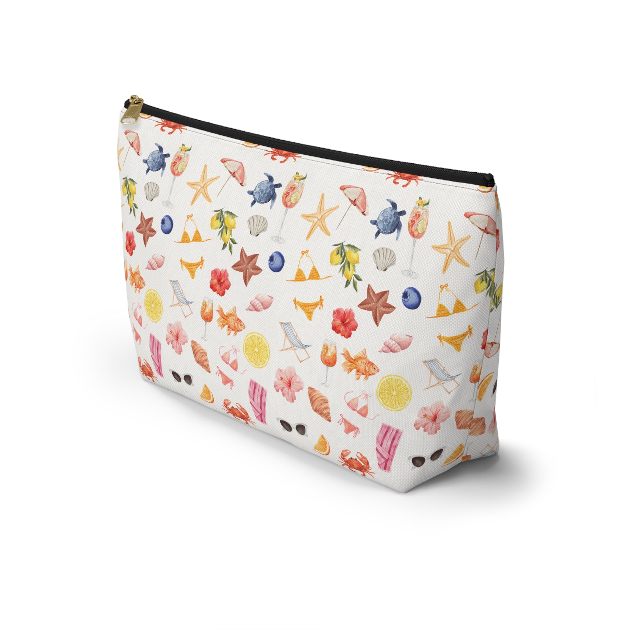 Customizable Beach-Themed Accessory/Makeup Pouch