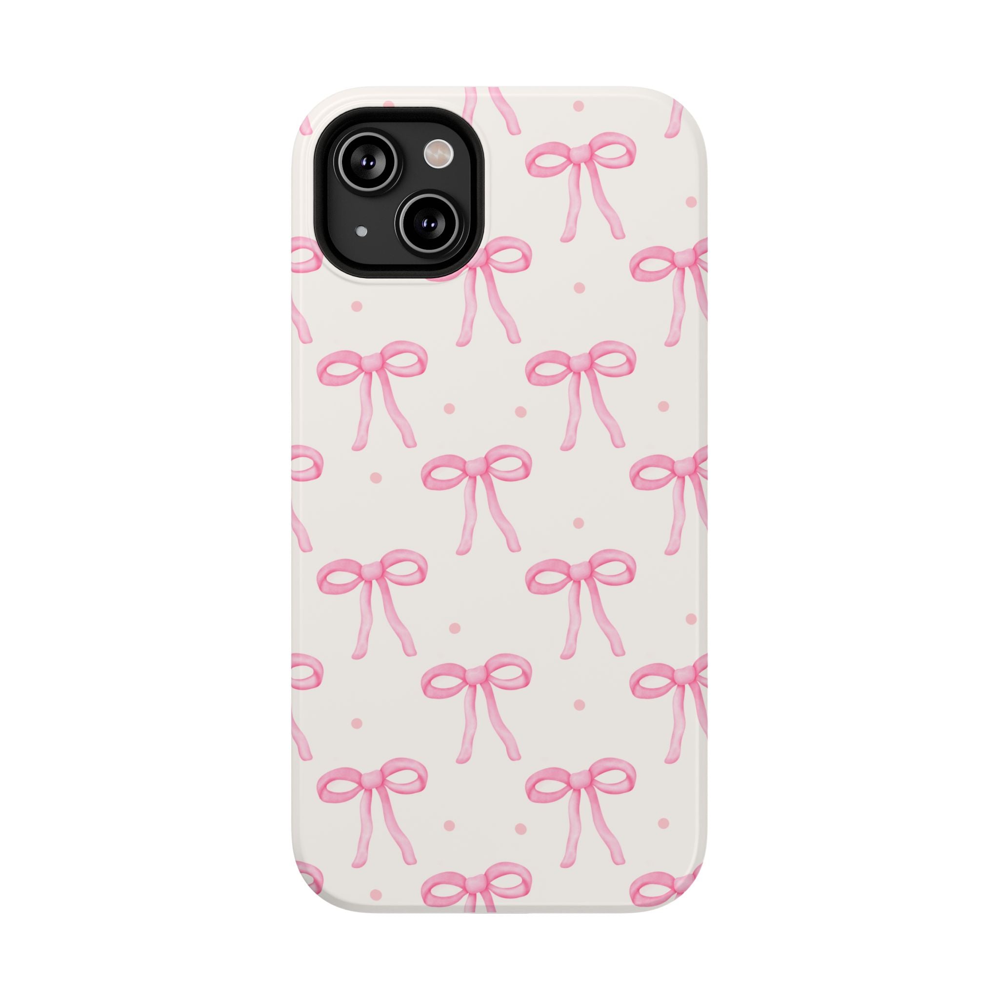 Customizable: Cute Pink Bow Impact-Resistant Phone Case