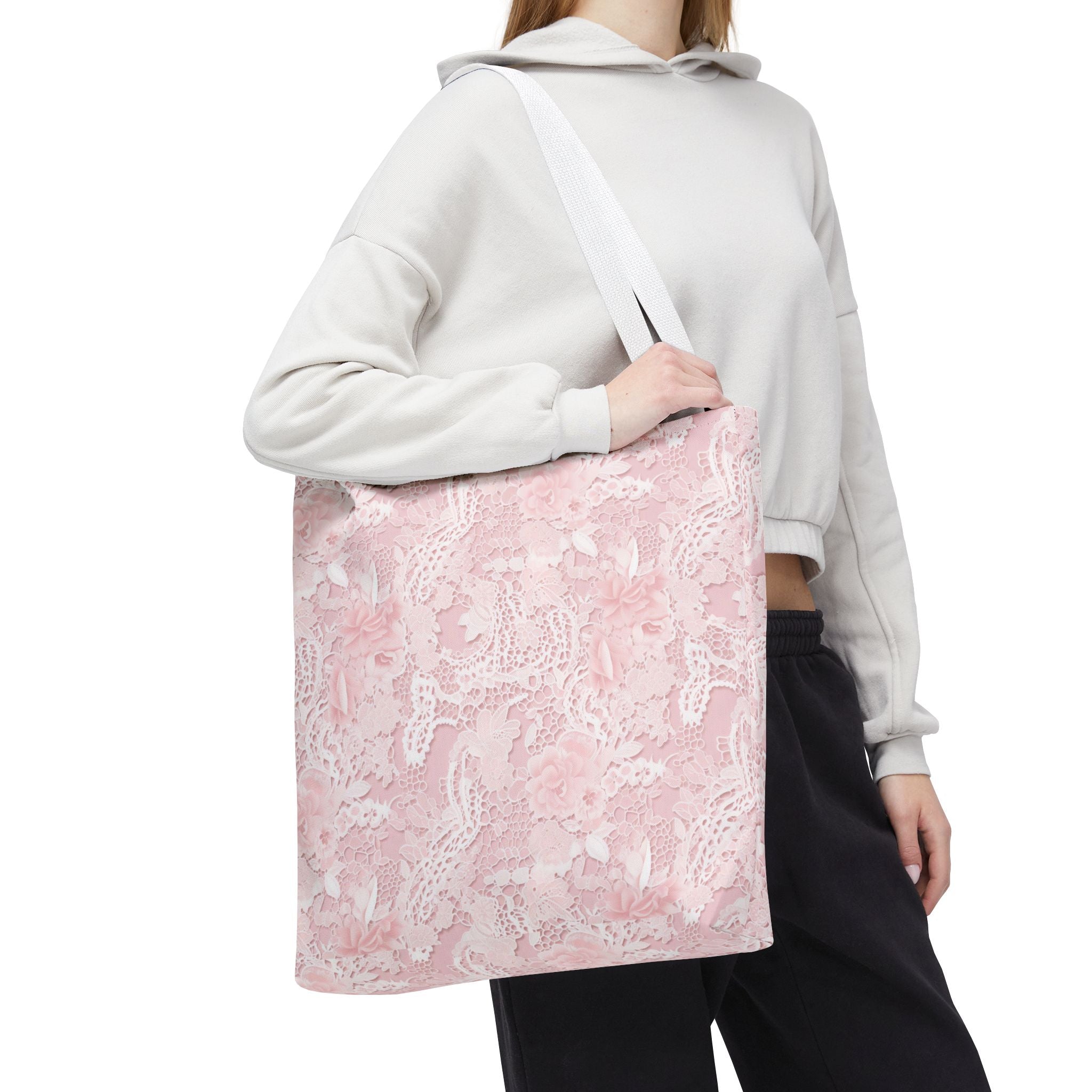 Chic Floral Tote Bag, Stylish Shopping Bag, Pink Floral Accessory, Perfect for Gifts, Sustainable Fashion