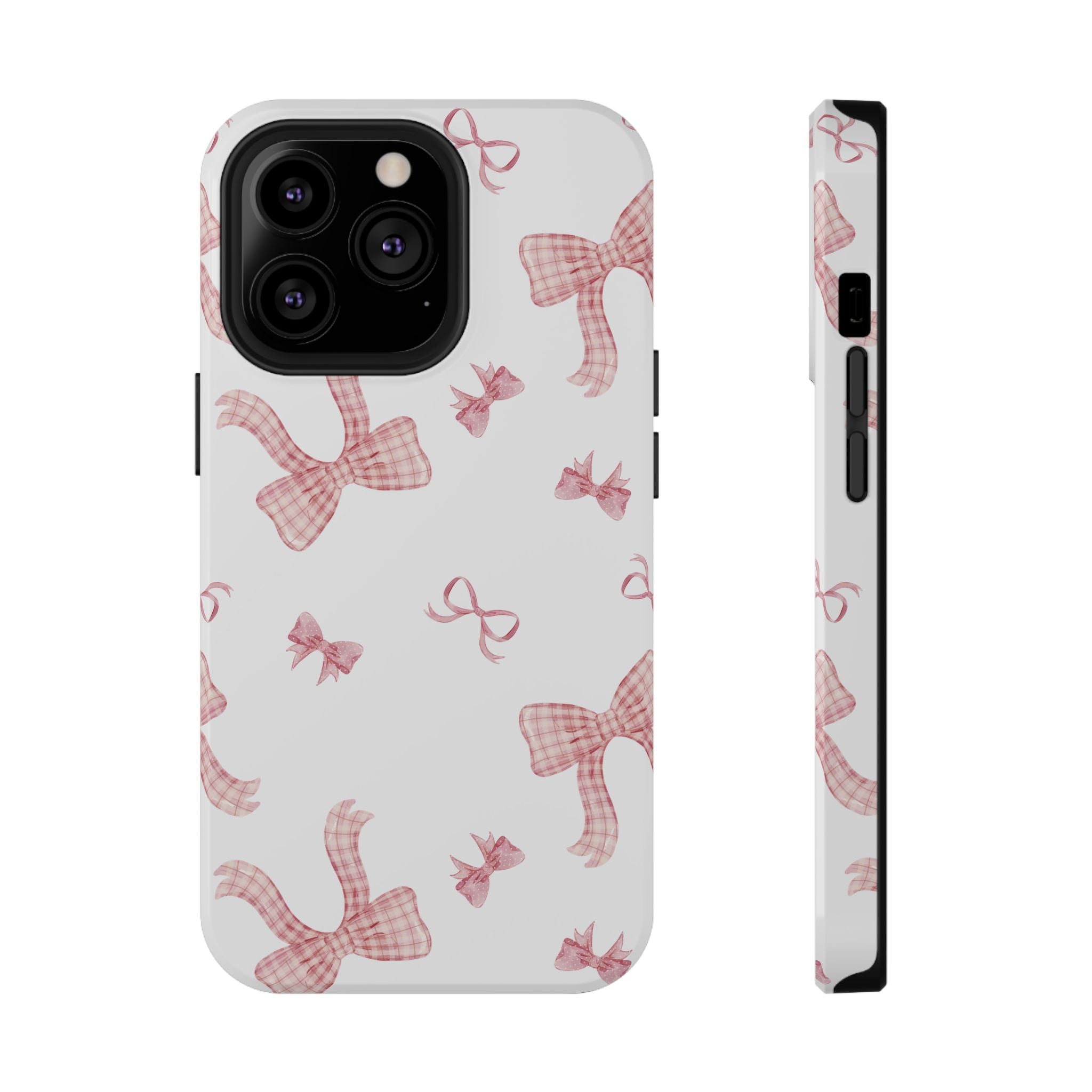 Customizable: Gingham Chic Bow Pattern Phone Case