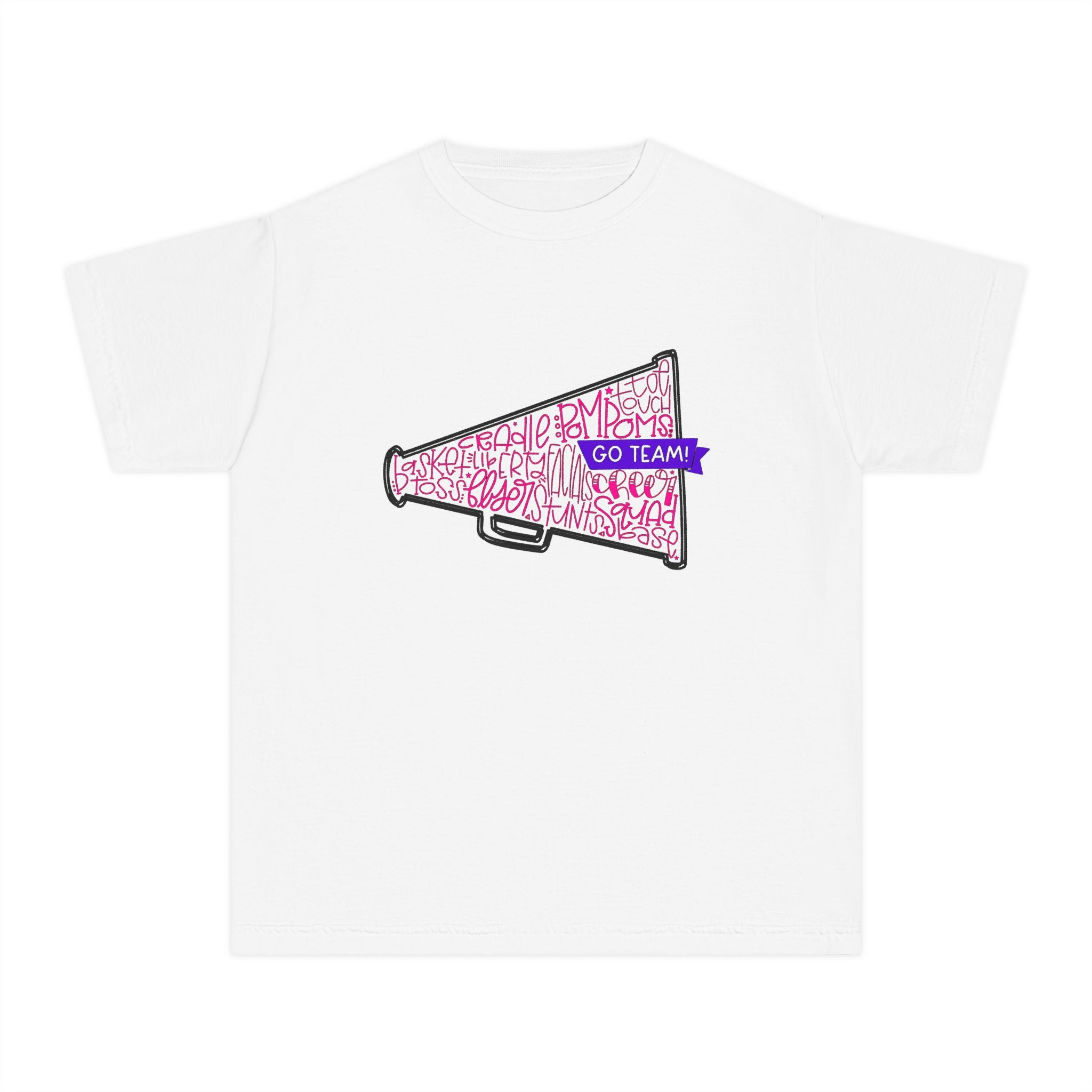 Customizable Cheerleader Megaphone Youth Tee