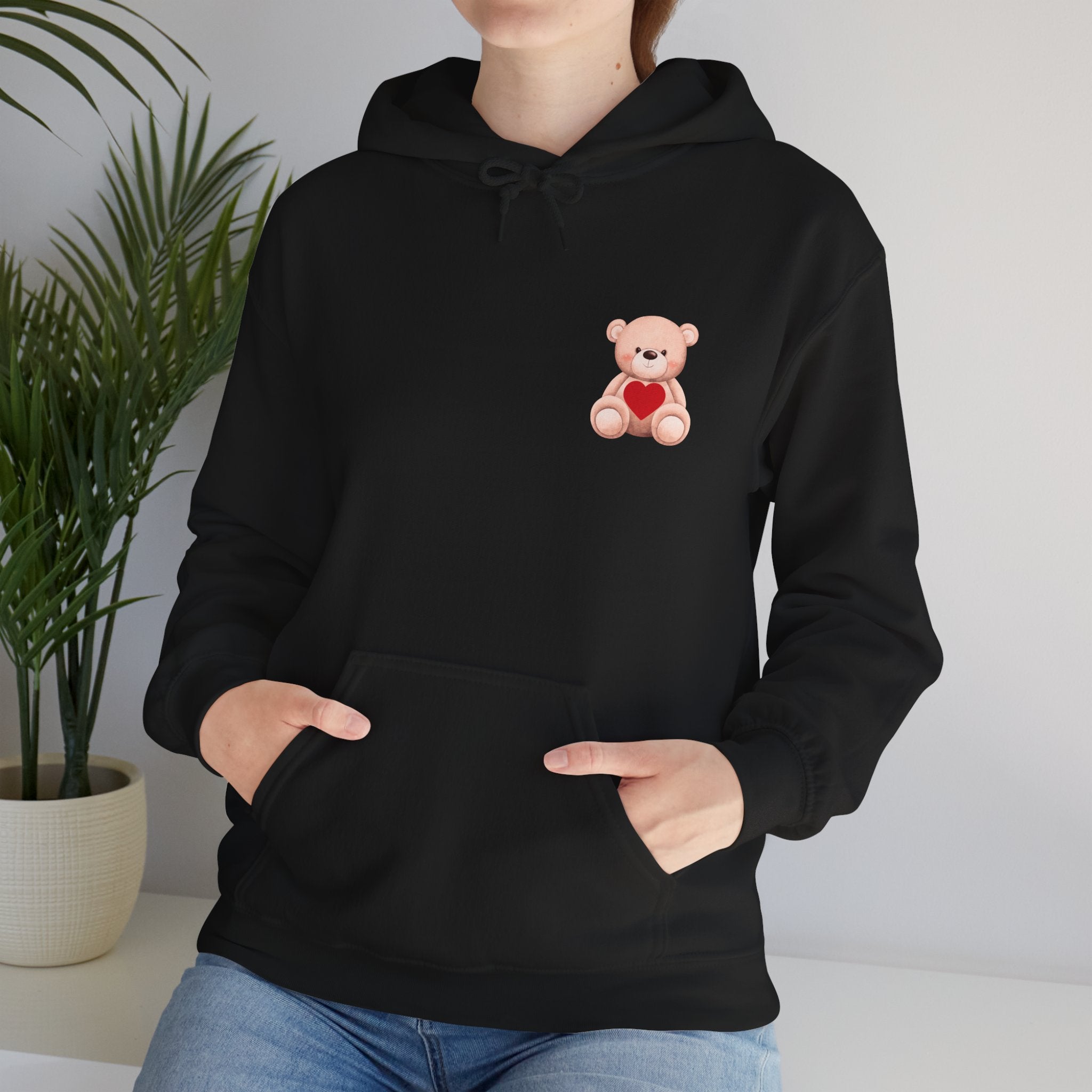Customizable: Bear Heart Hoodie - Personalizable School Spirit Apparel