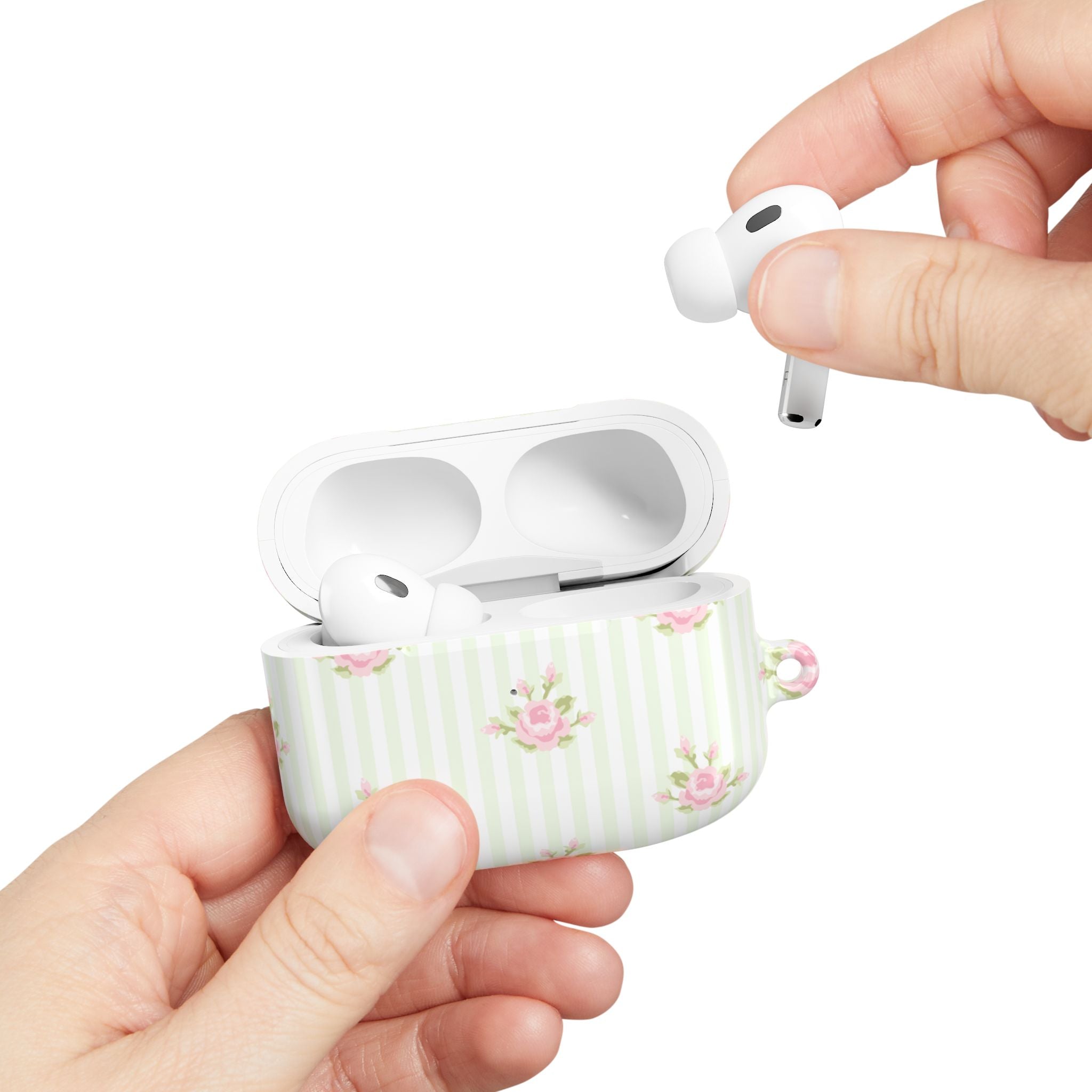 Floral AirPod Cases | Cute Tech Accessory, Gift for Her, Floral Pattern, Spring Vibes, Rose Design, Trendy Earbud Case