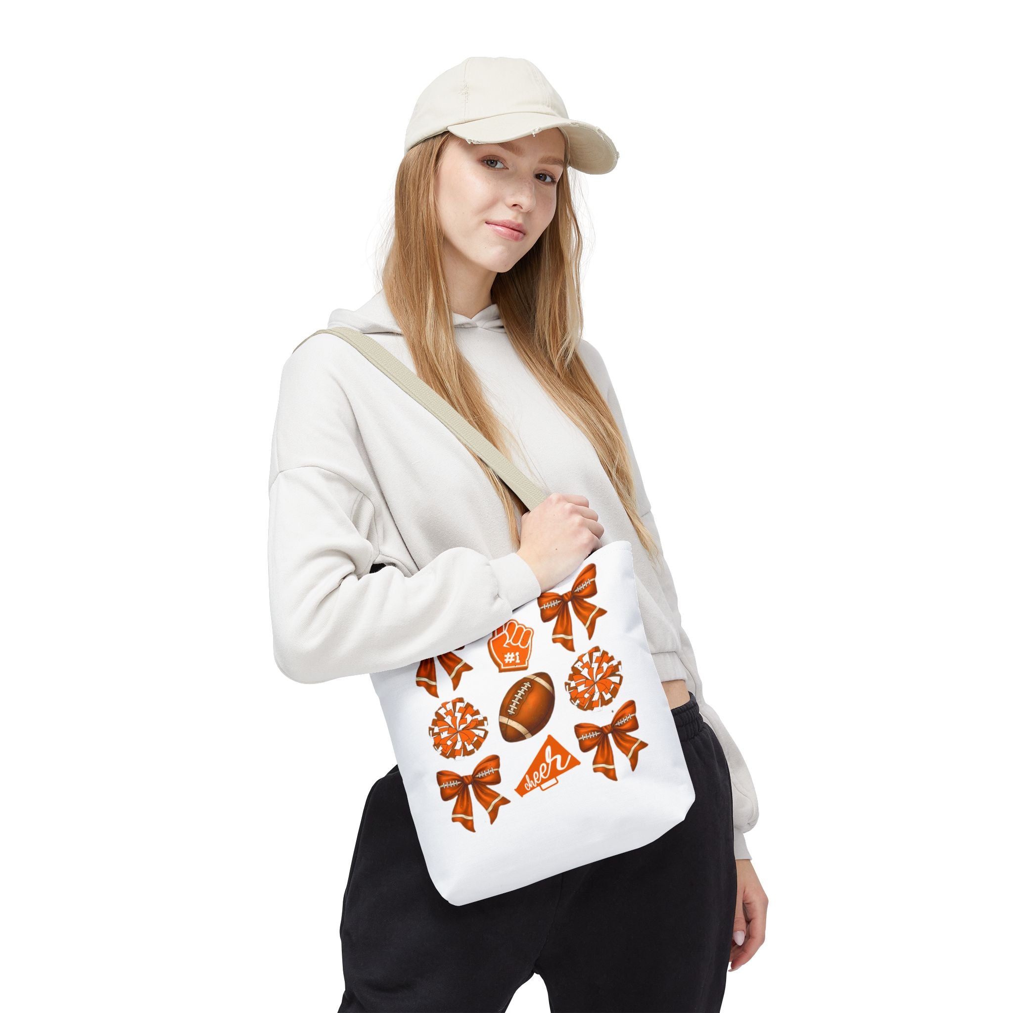 Orange Themed Game Day Tote Bag - College Commitment & Graduation Gift - School Pride Design