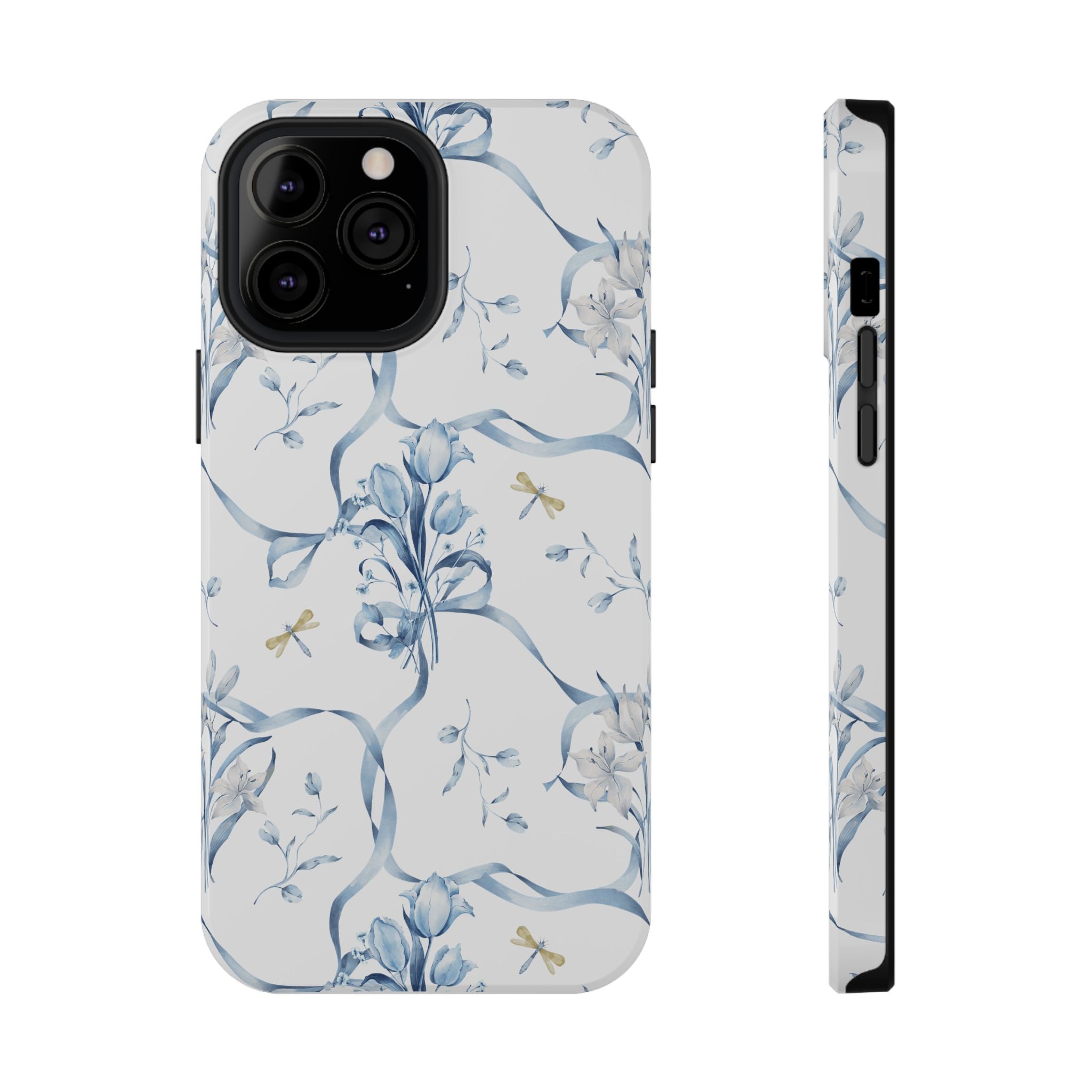 Customizable: Blue Floral-Inspired Phone Case