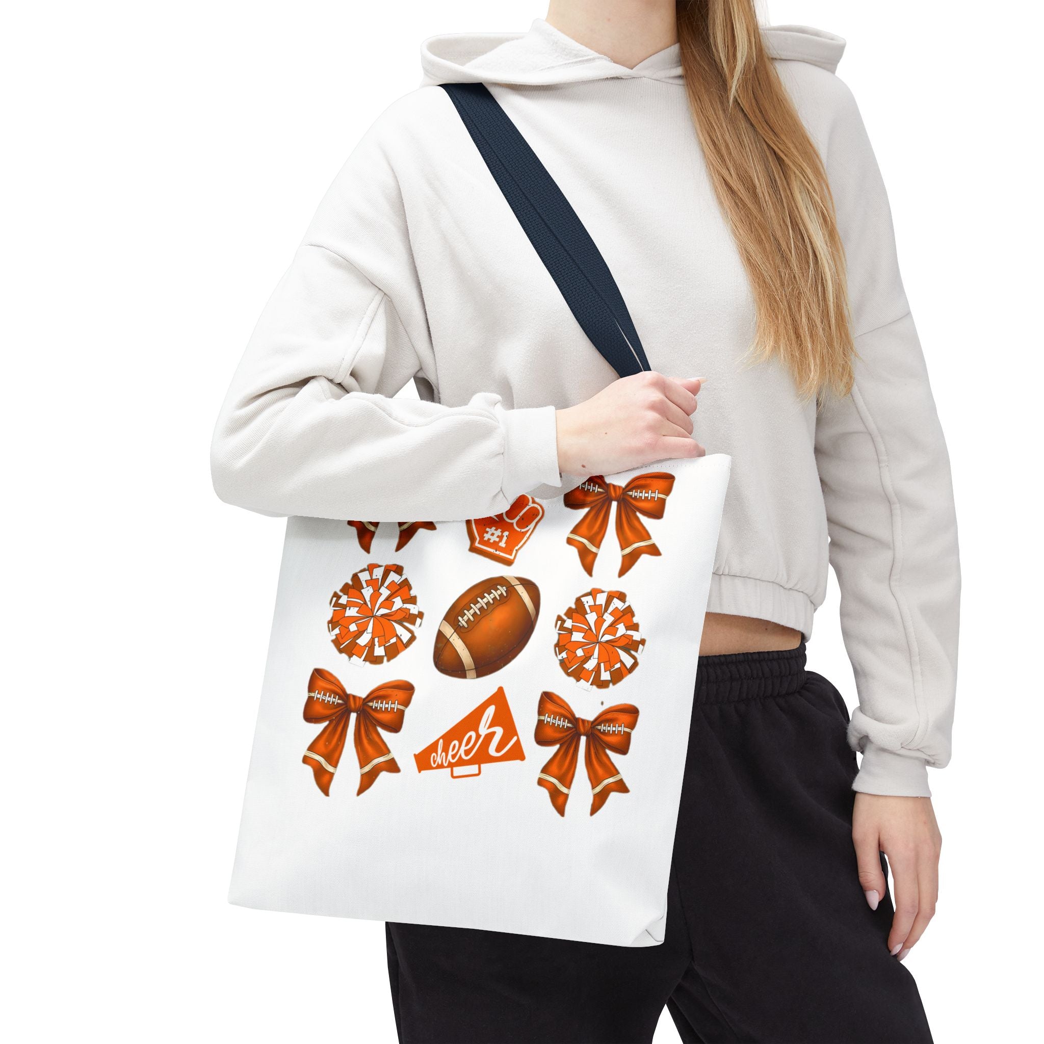 Orange Themed Game Day Tote Bag - College Commitment & Graduation Gift - School Pride Design