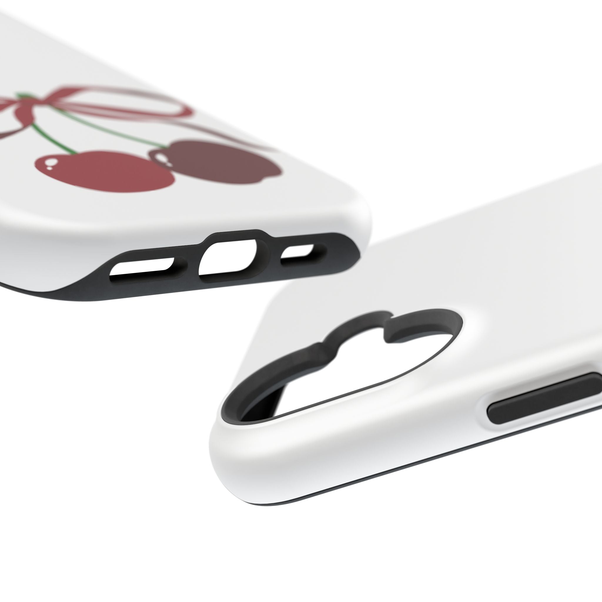 Customizable: Cherry Bow Impact-Resistant Case for Smartphones | Cute Phone Cover | Gift for Her | Cherry Lover's Accessory | Durable Phone Case