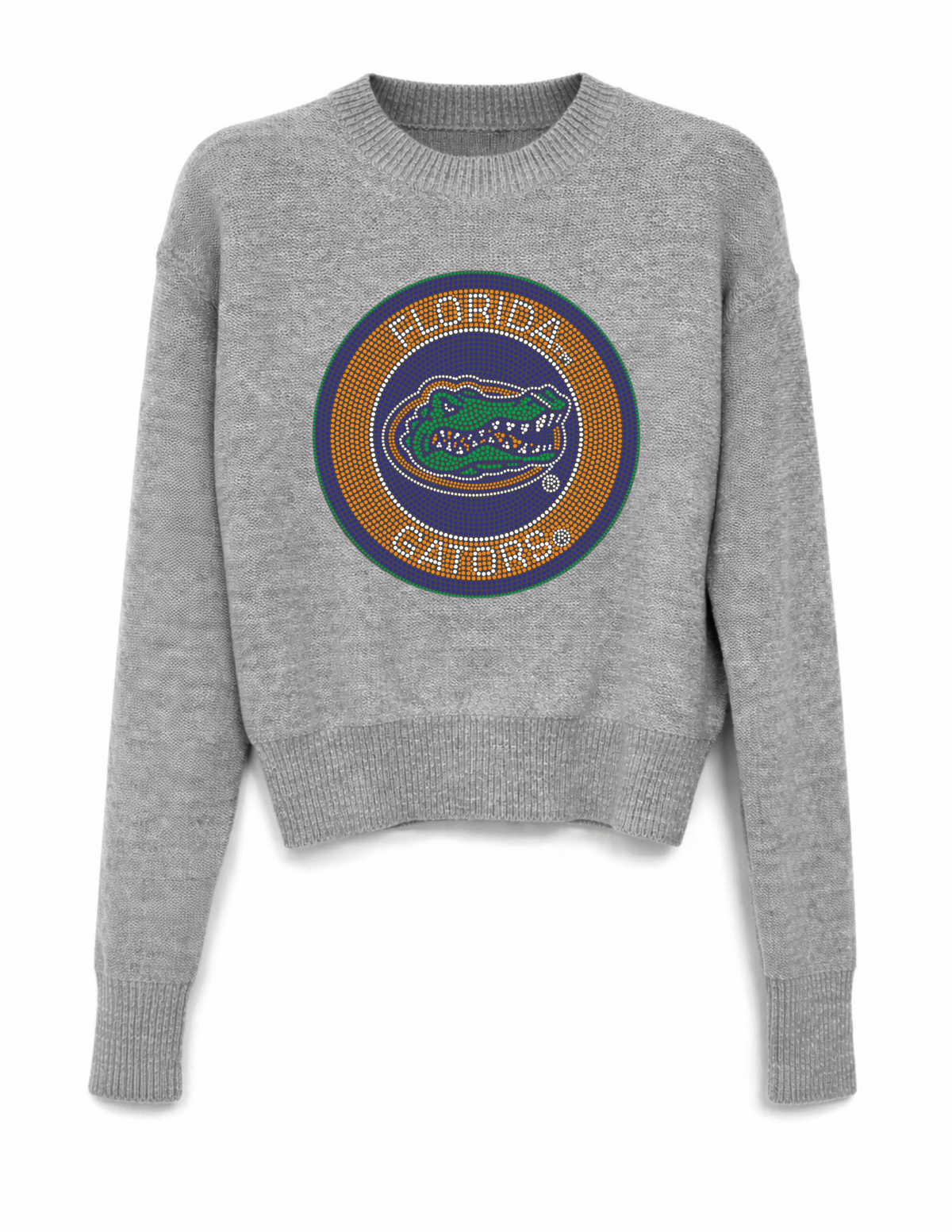 University of Florida Circle Gator Decal Gray Crewneck Sweater