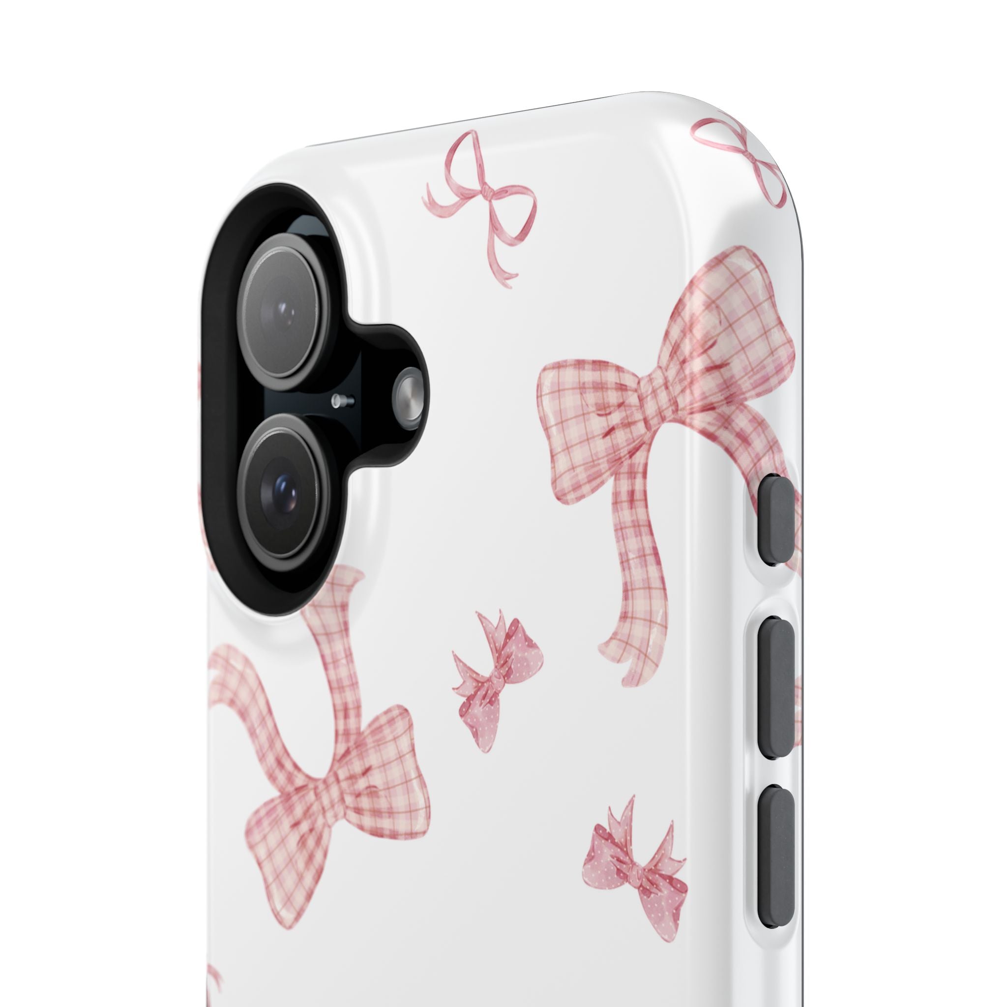 Customizable: Gingham Chic Bow Pattern Phone Case