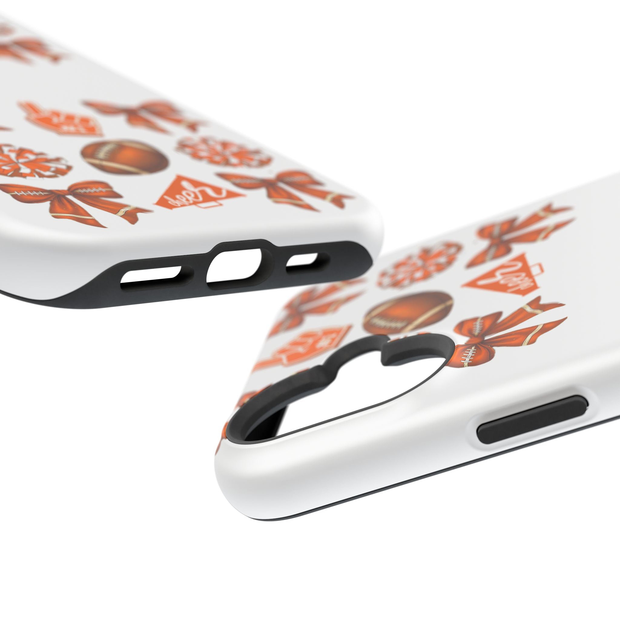 Customizable Orange-Themed Football Team Spirit Phone Case - Cheerful Accessories for Game Day, Unique Design for Fans, Sports Gift, Fall Celebrations, Team Pride