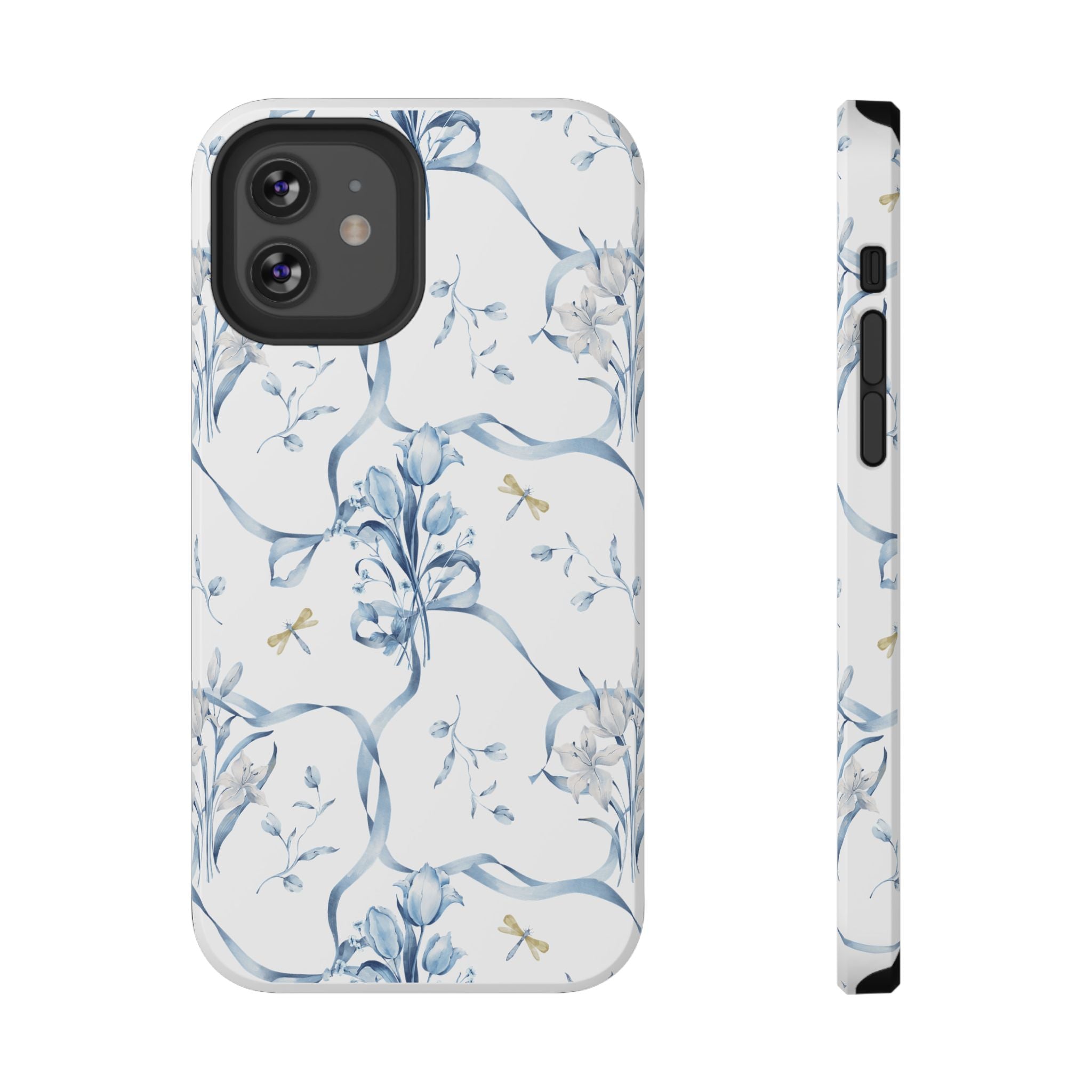 Customizable: Blue Floral-Inspired Phone Case