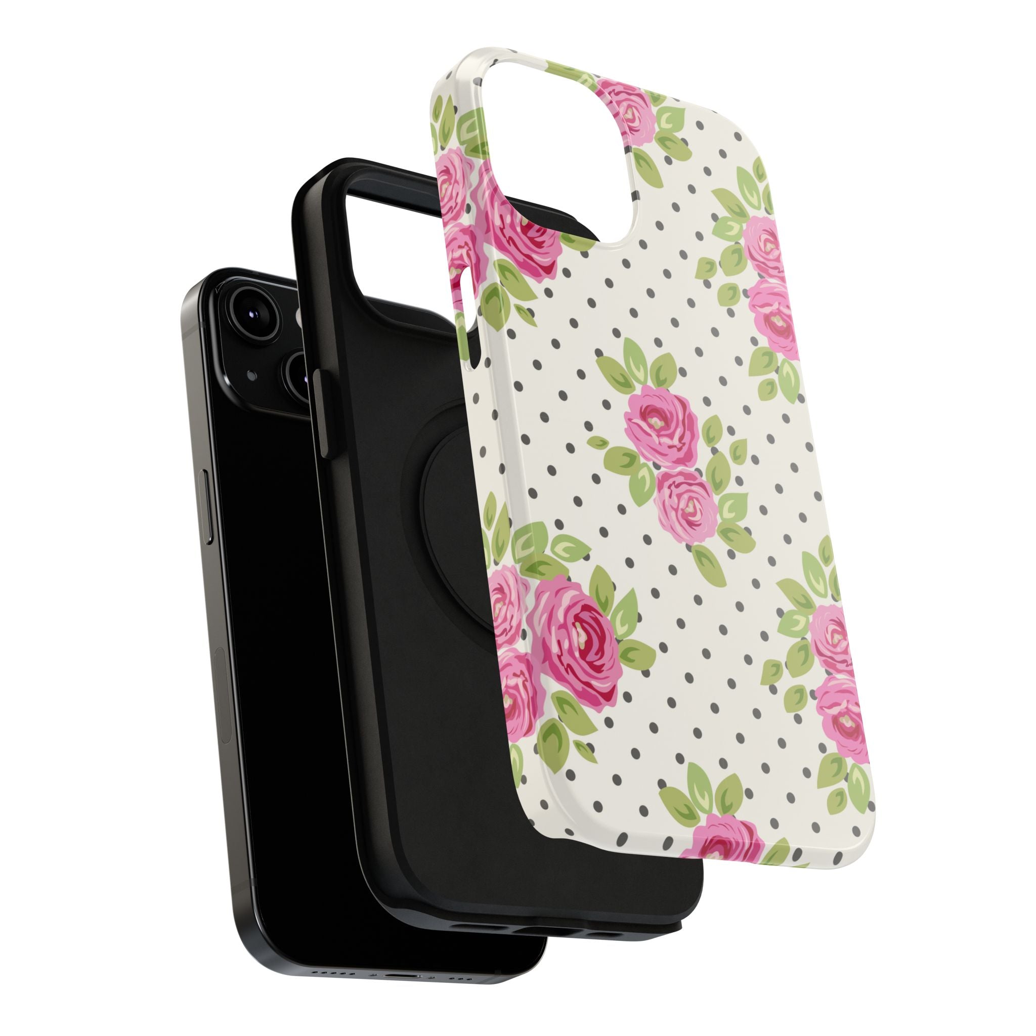 Customizable: Floral Polka Dot Phone Case