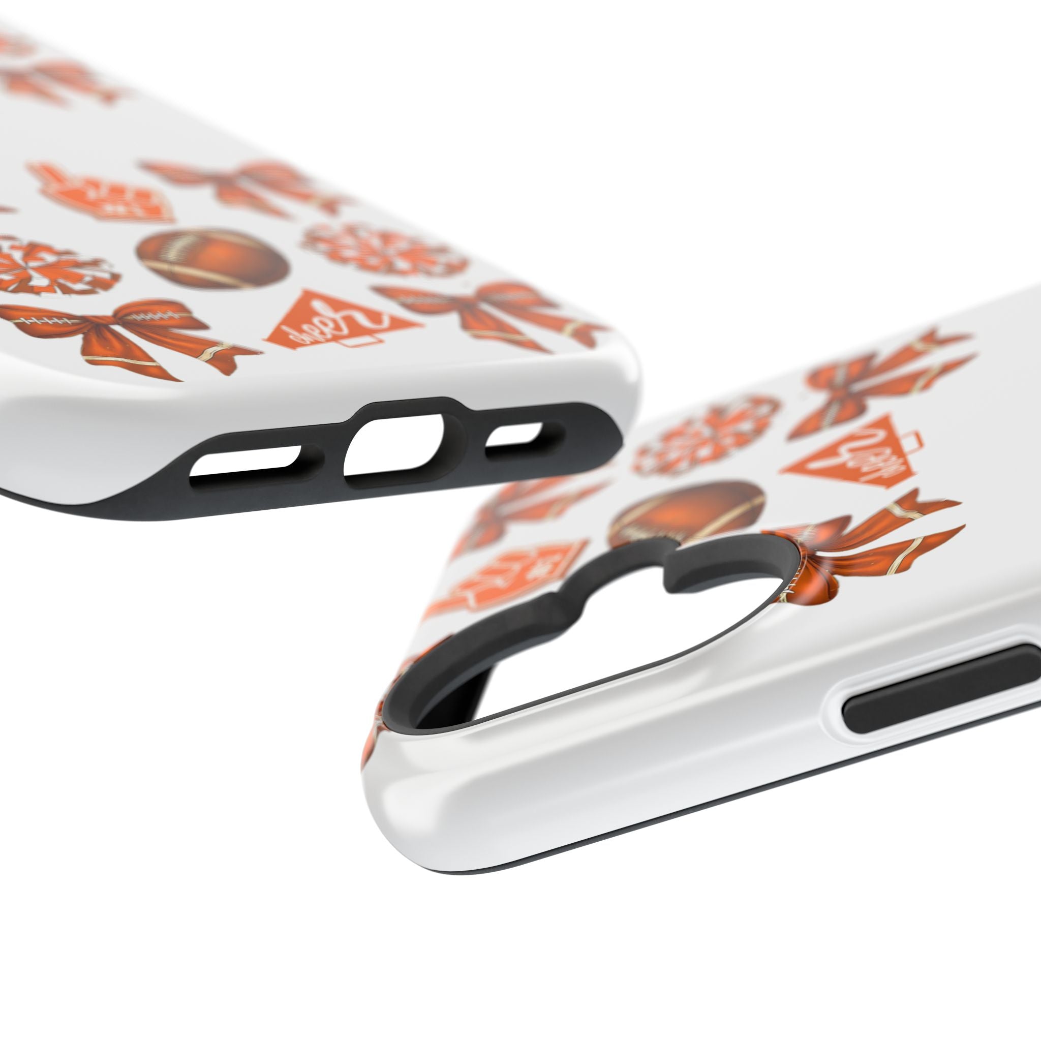 Customizable Orange-Themed Football Team Spirit Phone Case - Cheerful Accessories for Game Day, Unique Design for Fans, Sports Gift, Fall Celebrations, Team Pride