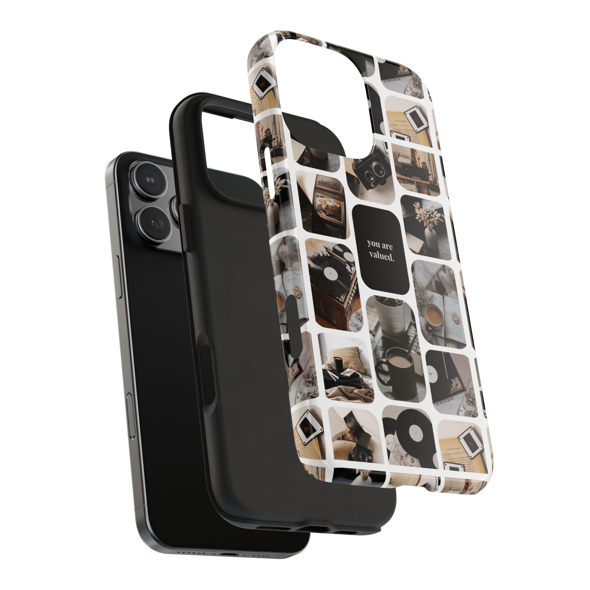 Retro Collage Phone Case - You Are Valued, Durable Protection for Your Device, Thoughtful Gift for Friends & Family, Perfect for Any [...]