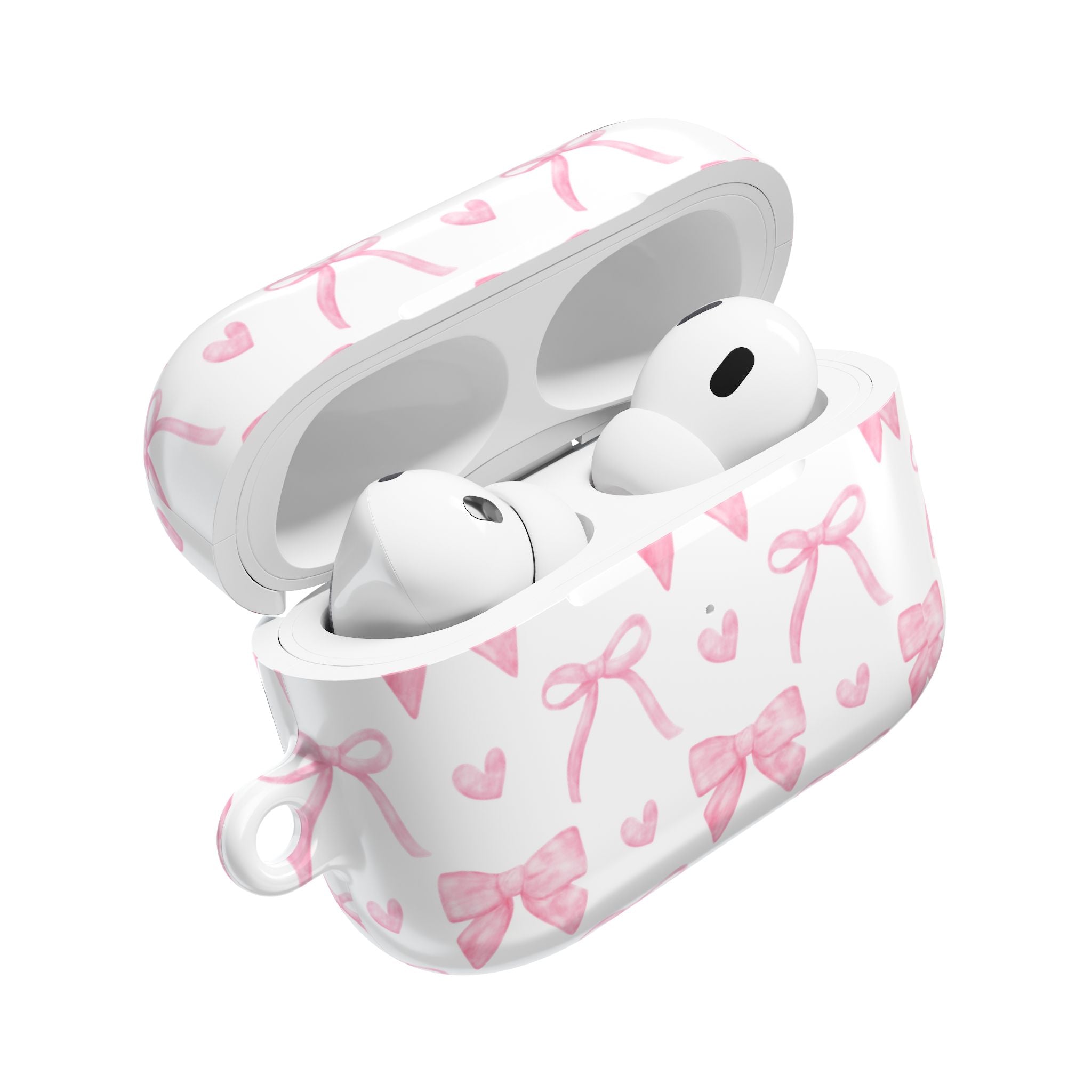 Cute Pink Bow AirPod Case Protectors, Aesthetic Earbuds Cover, Gift for Her, Stylish Tech Accessory