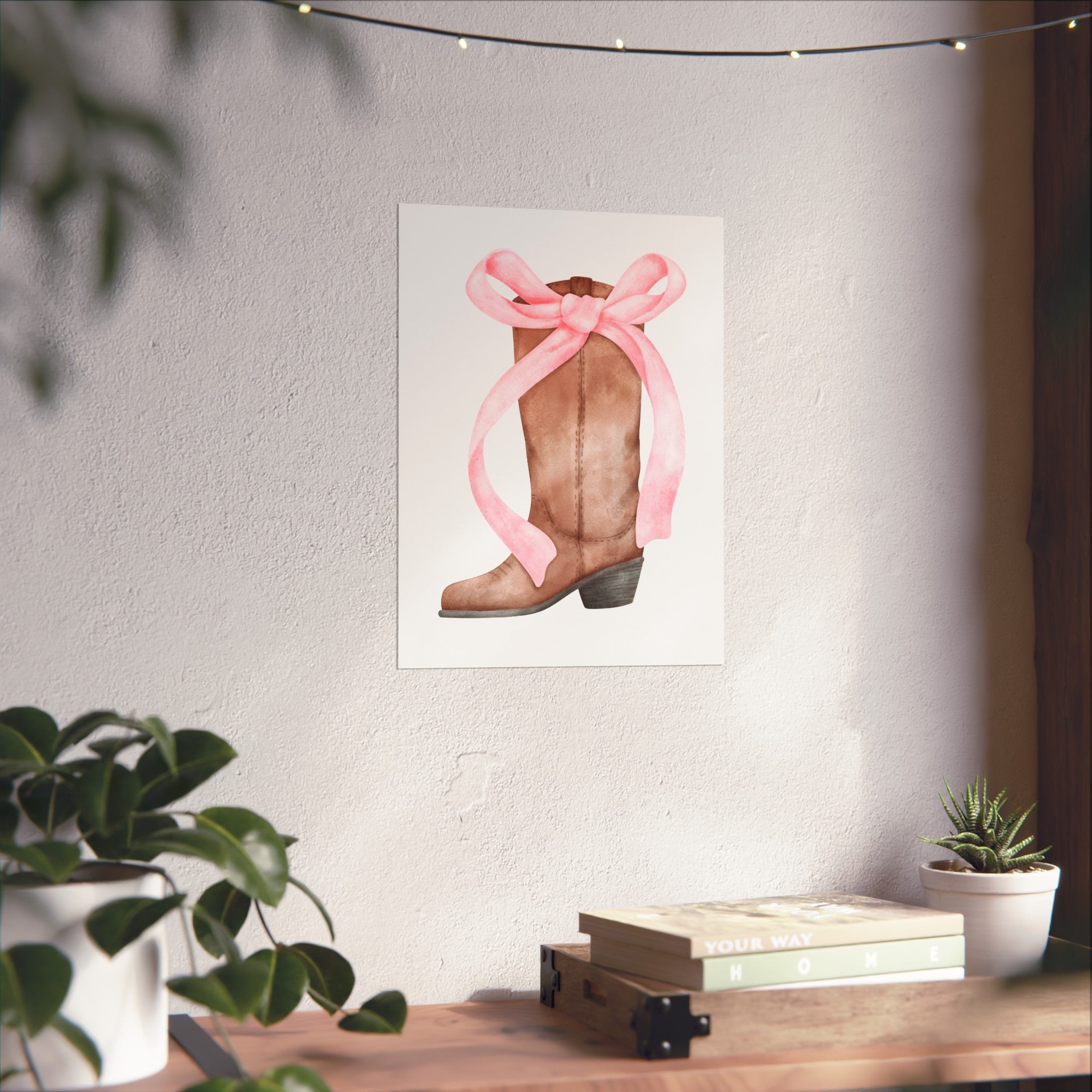 Cowgirl Coquette Bow Poster