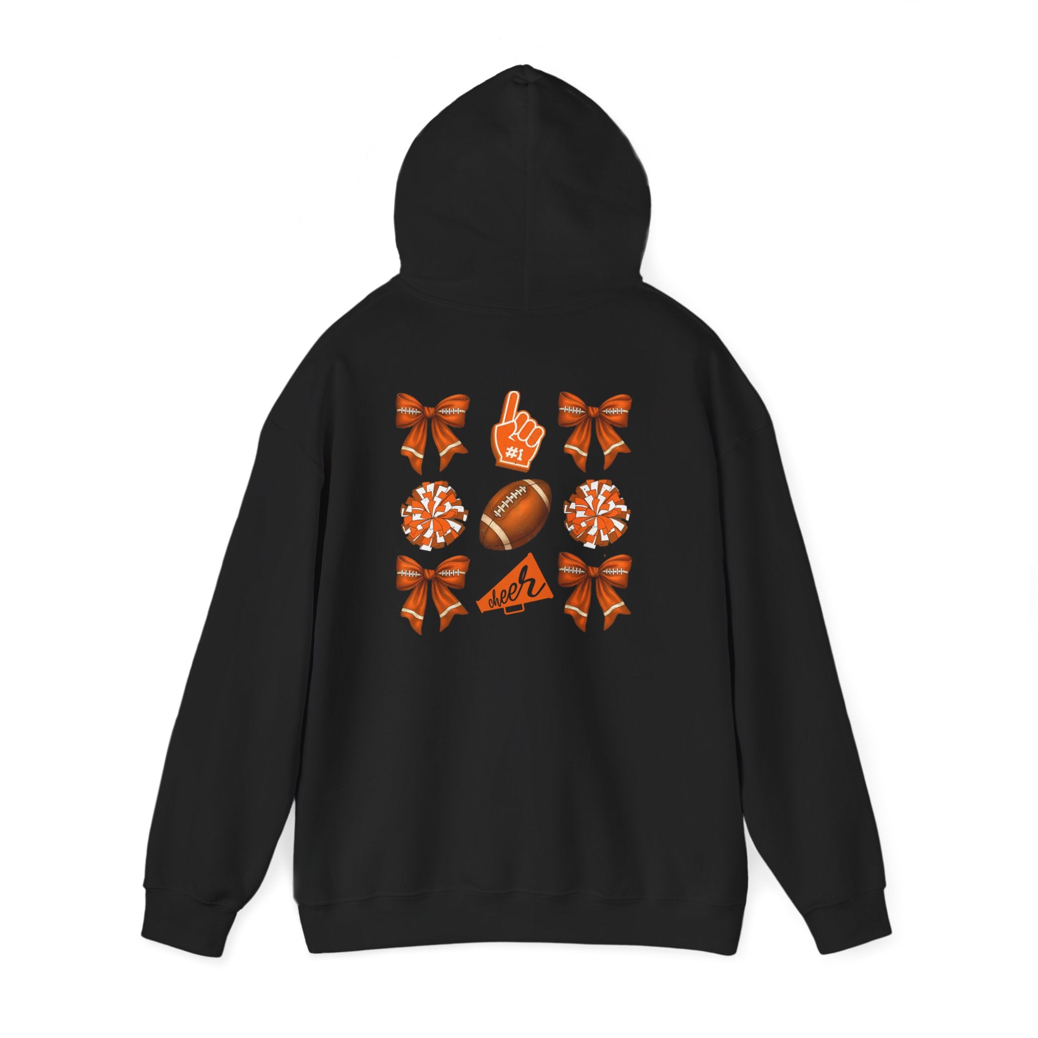 Orange Themed Game Day Hoodie: Perfect for Game Day, Sports Events, Team Spirit, Gift for Cheer Moms, Cozy & Stylish Sweatshirt