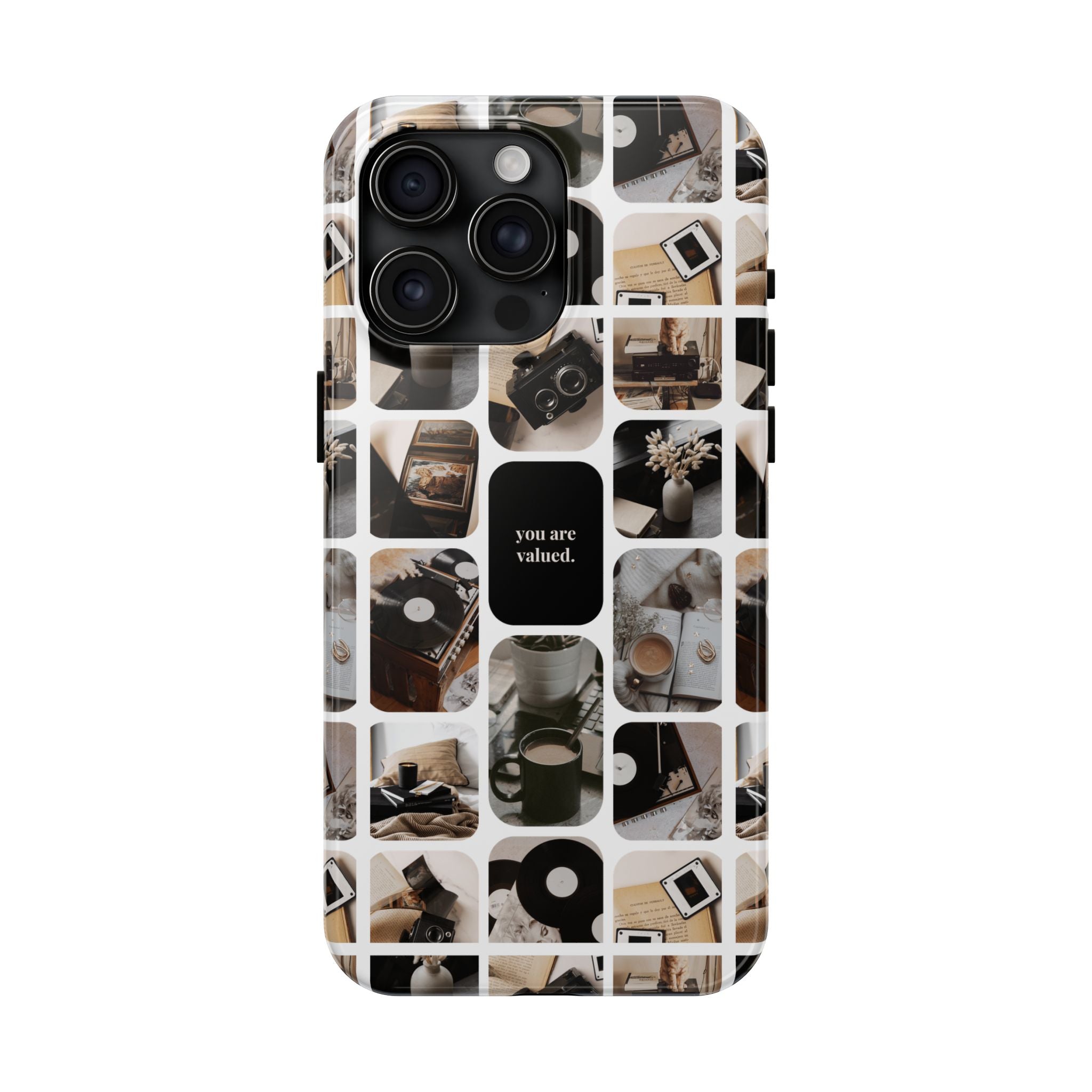 Retro Collage Phone Case - You Are Valued, Durable Protection for Your Device, Thoughtful Gift for Friends & Family, Perfect for Any [...]