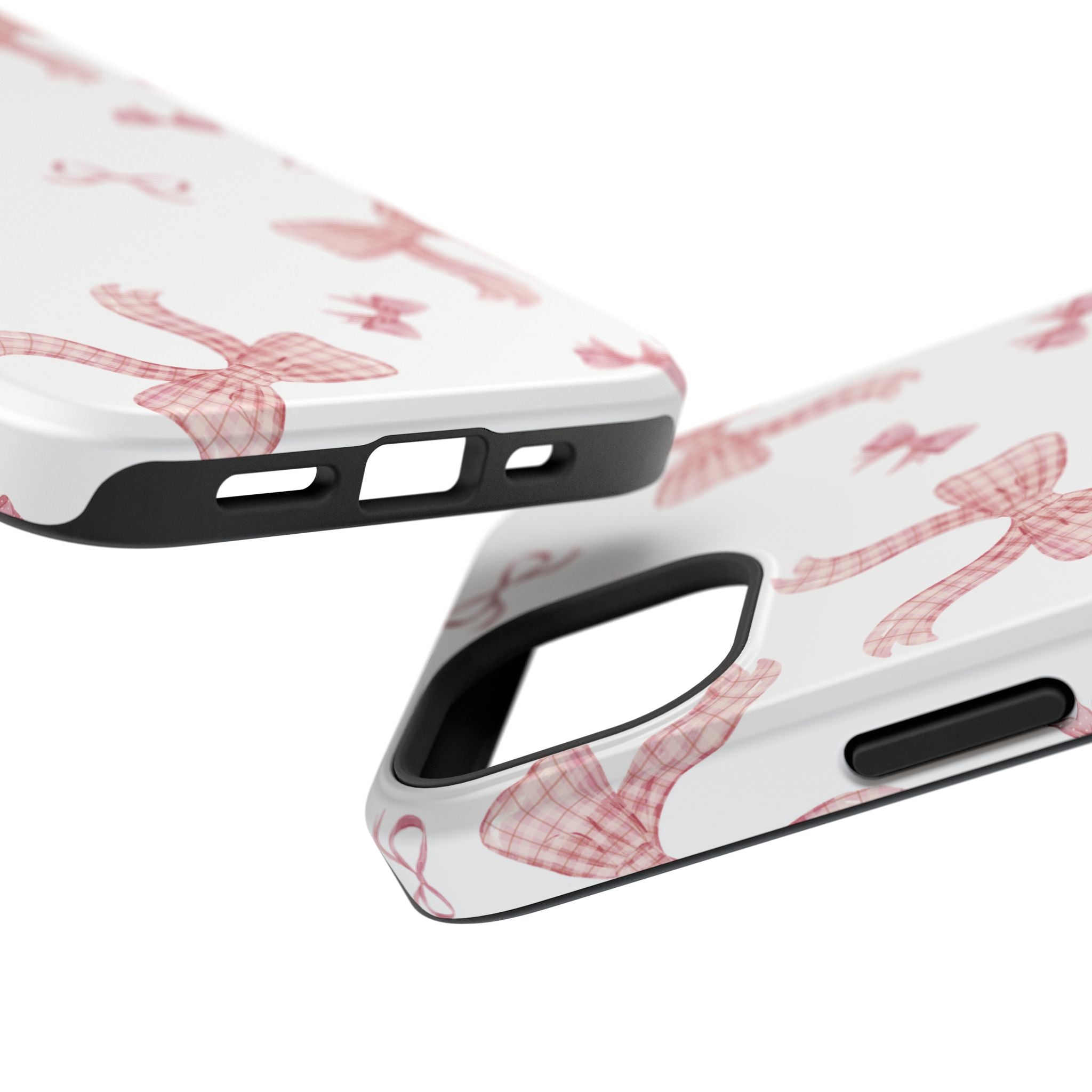 Customizable: Gingham Chic Bow Pattern Phone Case