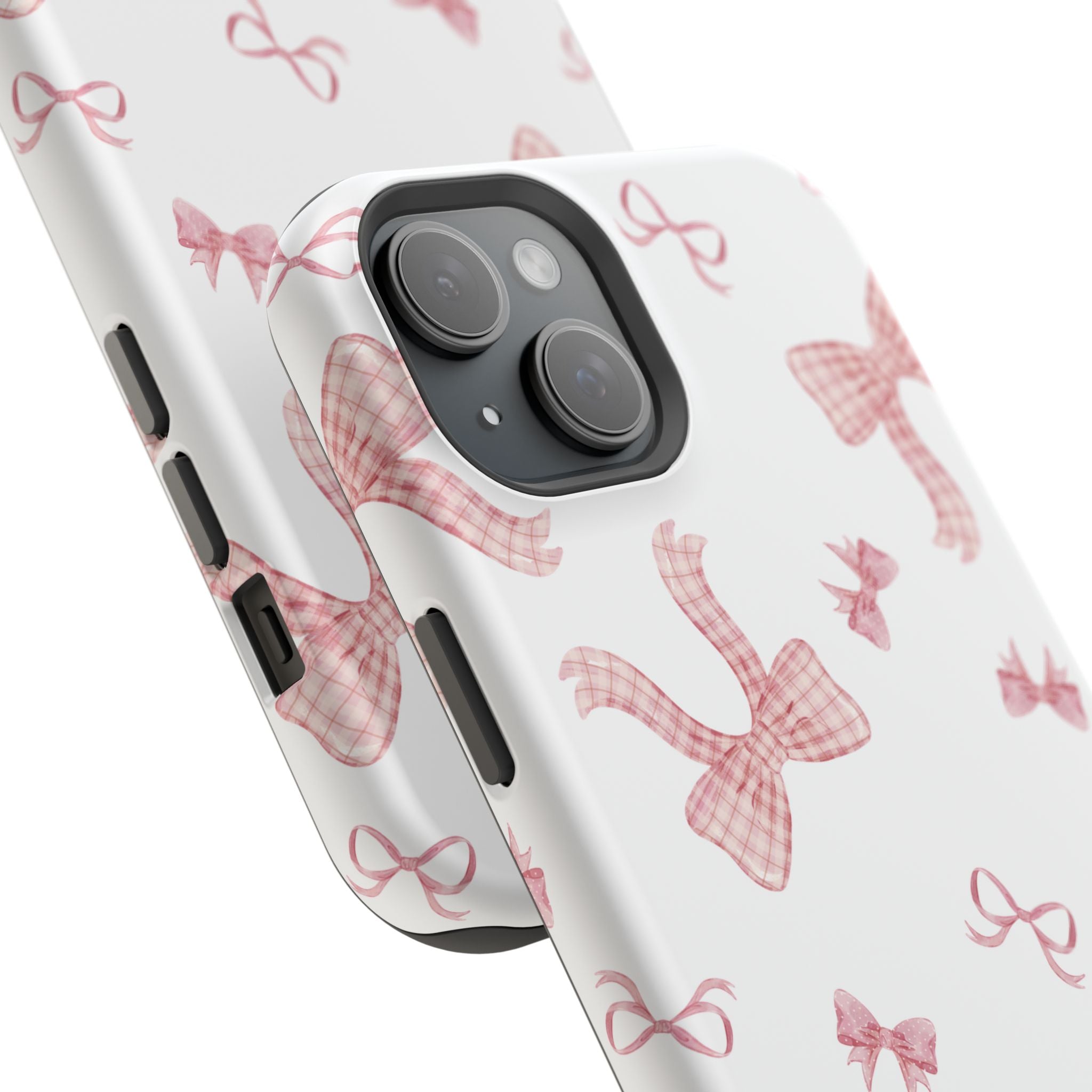 Customizable: Gingham Chic Bow Pattern Phone Case