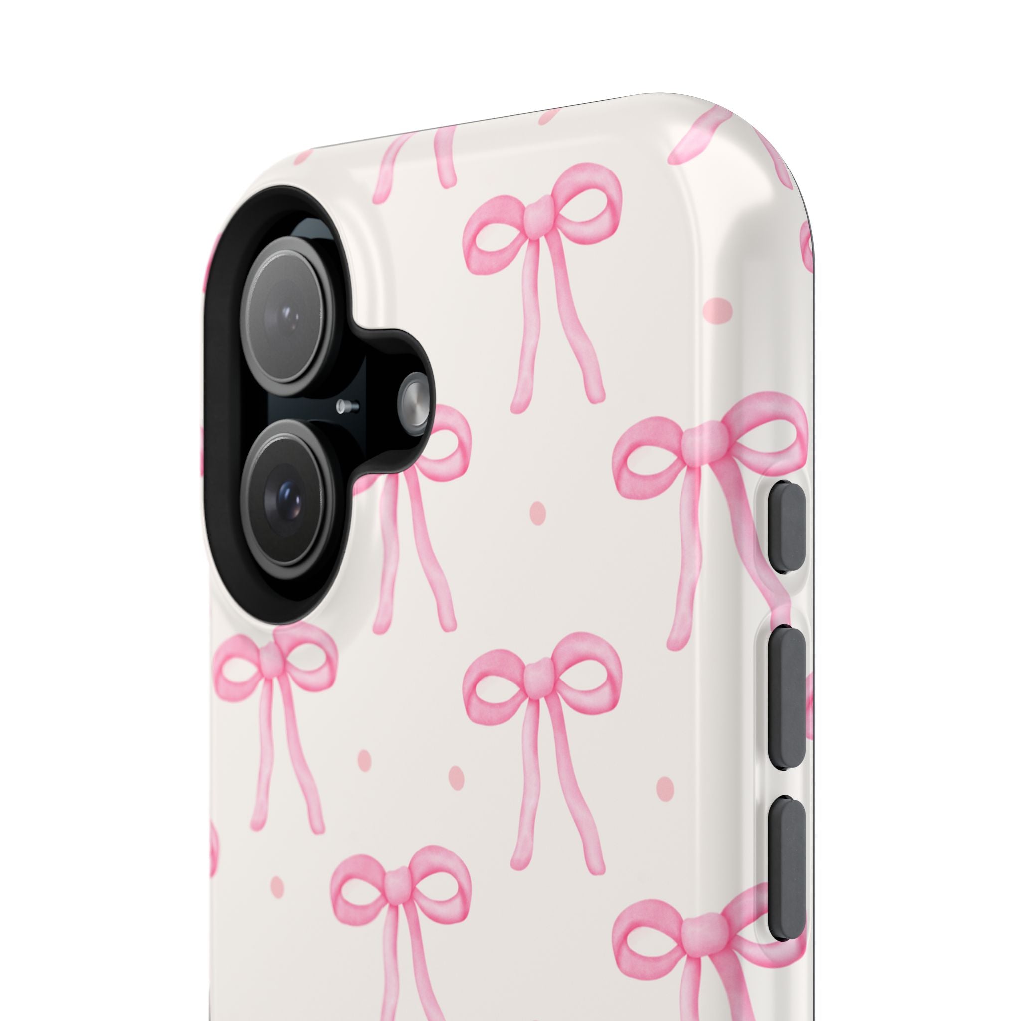 Customizable: Cute Pink Bow Impact-Resistant Phone Case