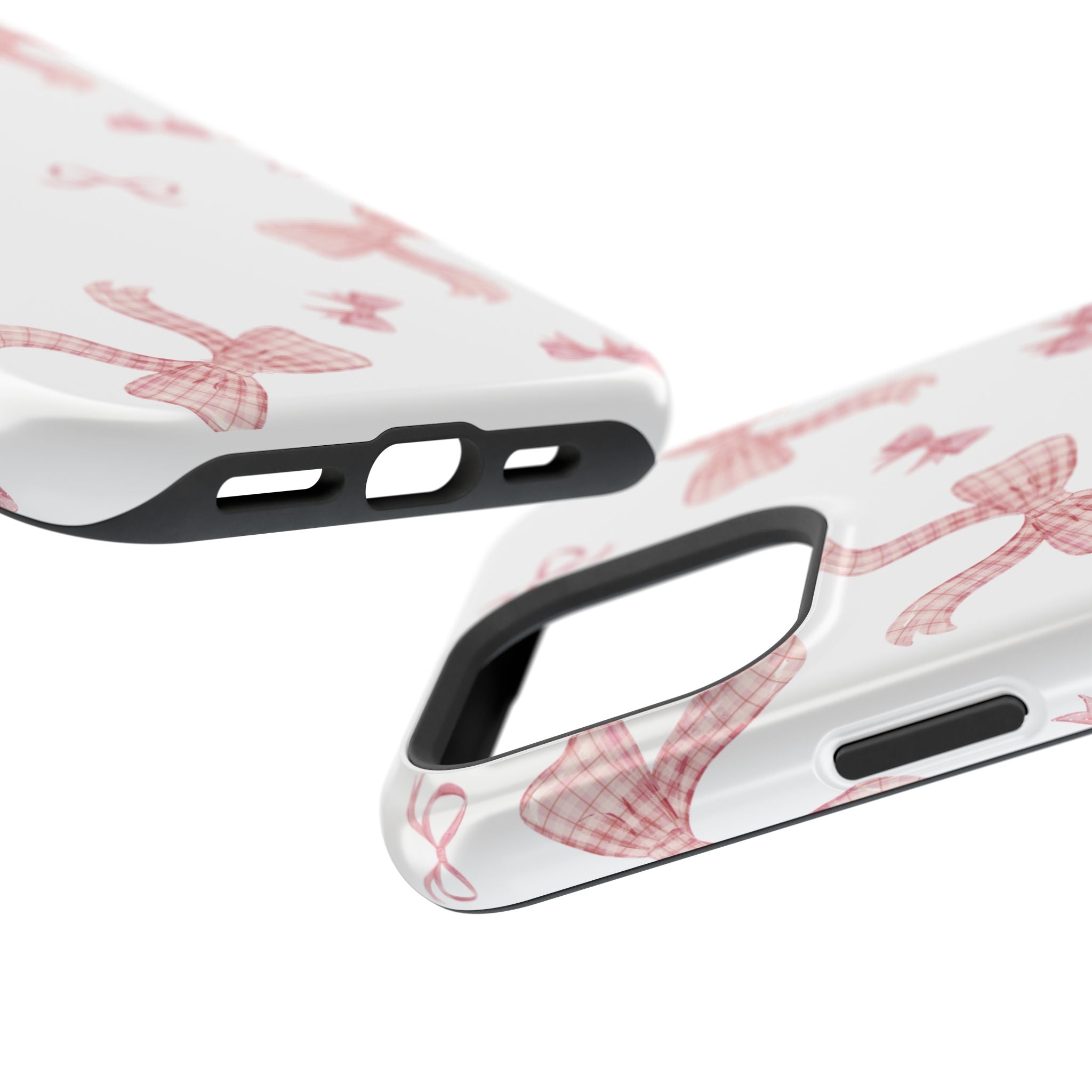 Customizable: Gingham Chic Bow Pattern Phone Case